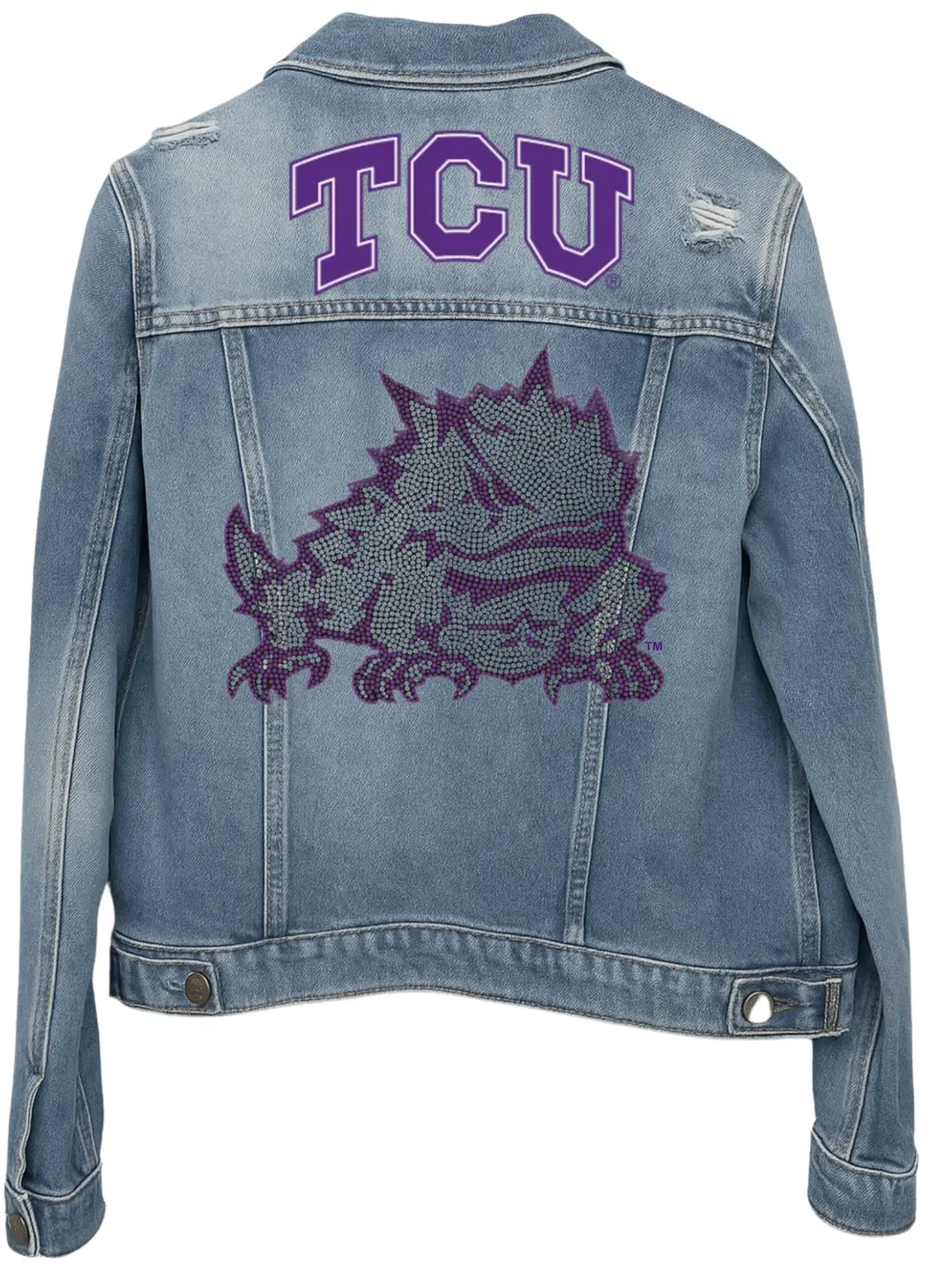 Licensed Game Day Jacket, Denim, TCU Horned Frog