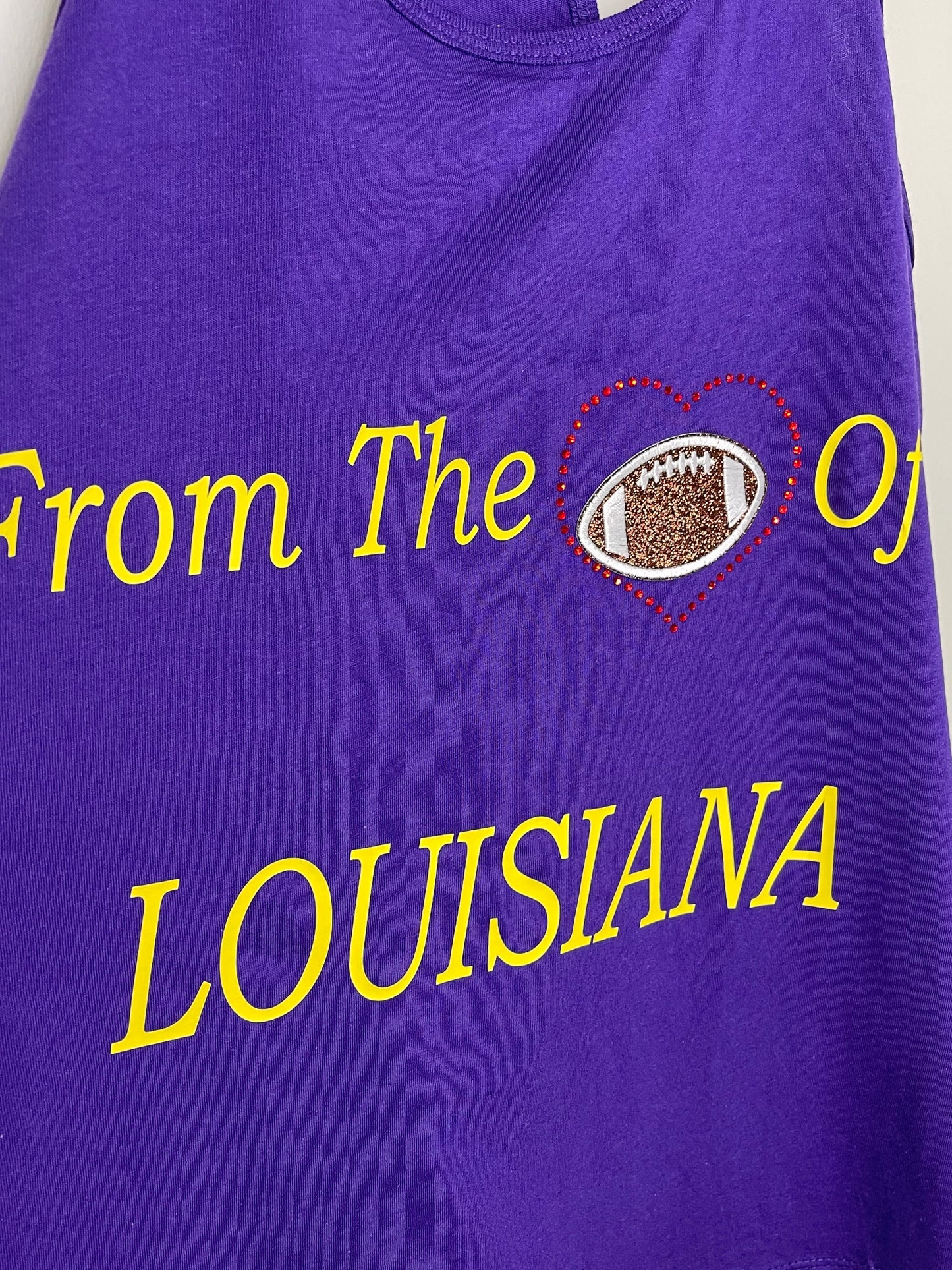 Game Day Tank, Racerback Purple, From the Heart of Louisiana