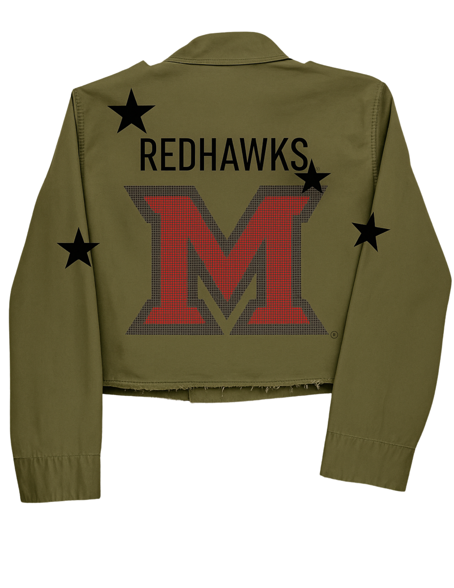 Miami of Ohio Redhawks M Army Green Shacket