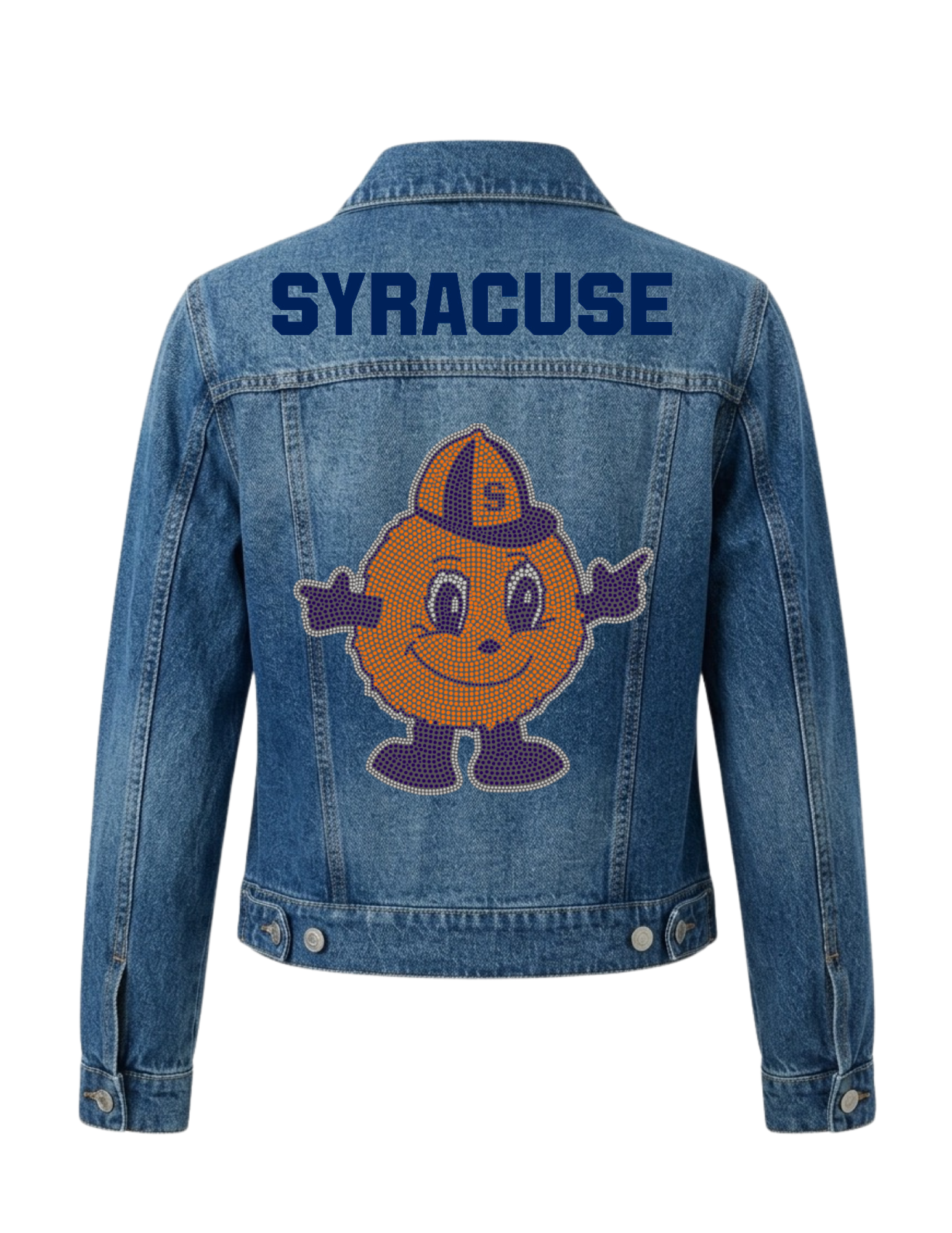 Game Day Jacket, Blue Denim, Syracuse Otto Orange