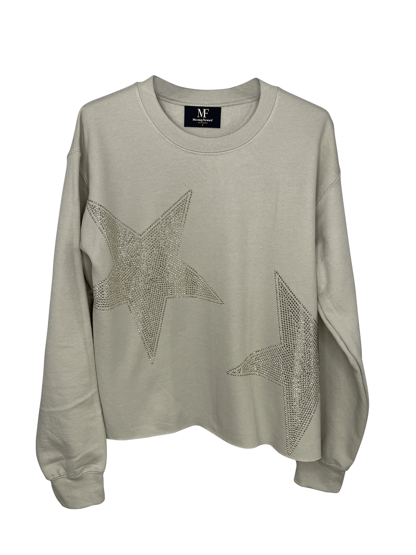 Sweatshirt, Crewneck Sand, Champagne Stars
