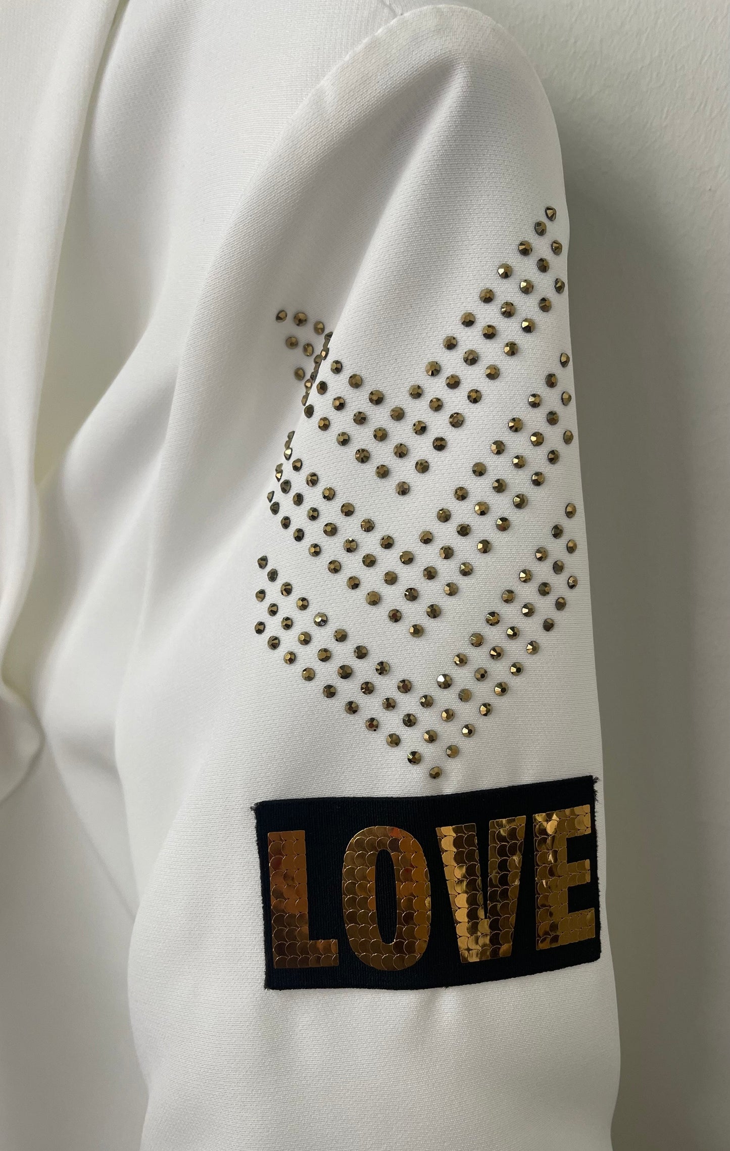 Love White Ruched Blazer