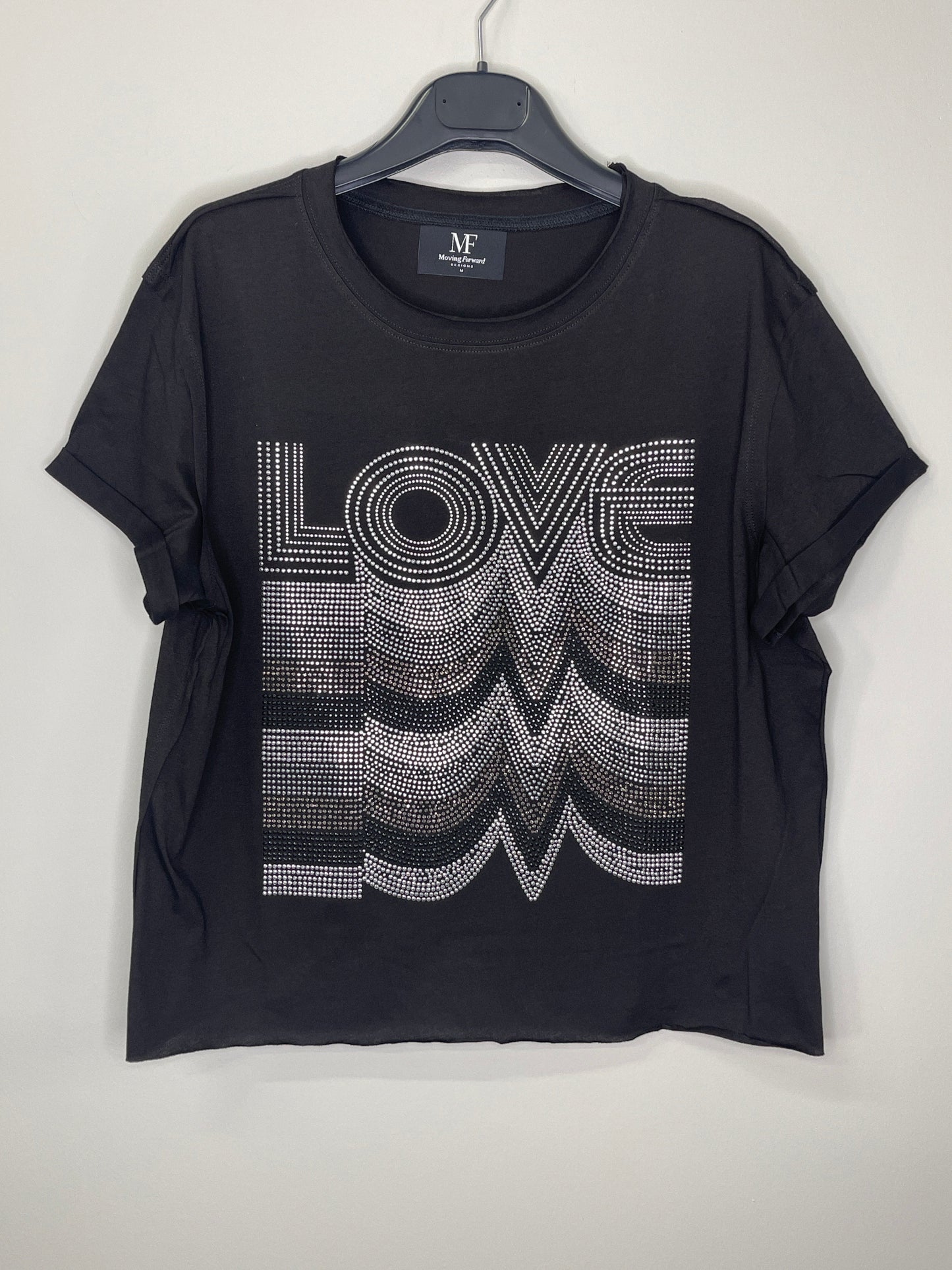 T-Shirt, Raw Edge Black, Gunmetal Love Repeater