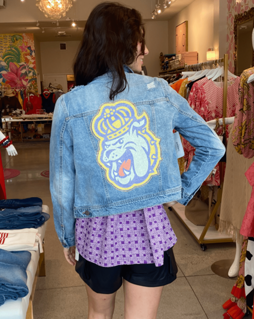 Game Day Jacket, Blue Denim, Multi JMU Duke