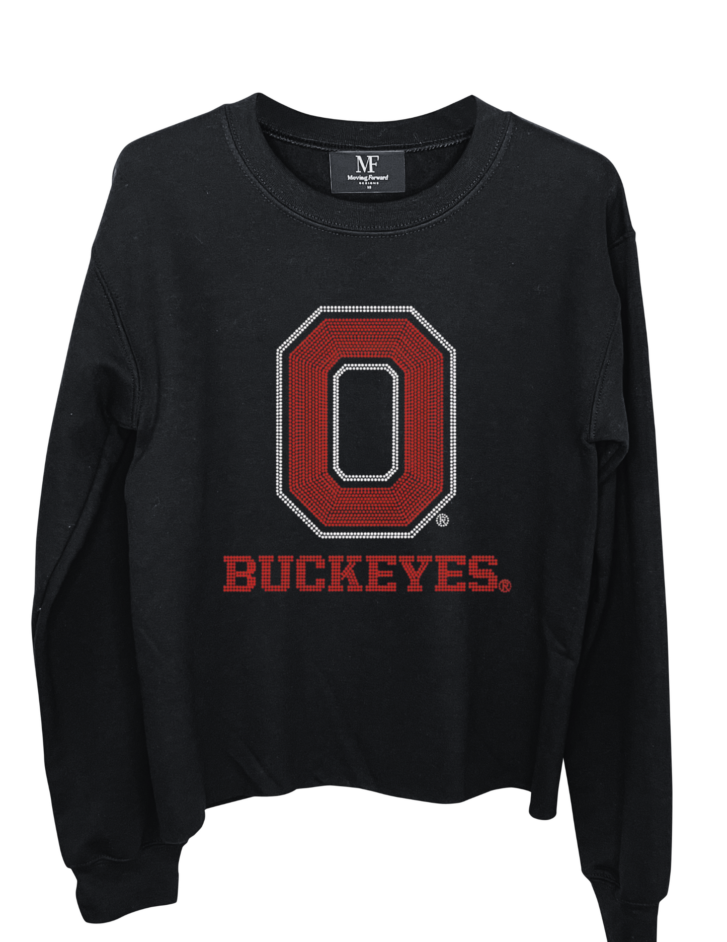Licensed Game Day Sweatshirt, Black Crewneck, Ohio State O Buckeyes