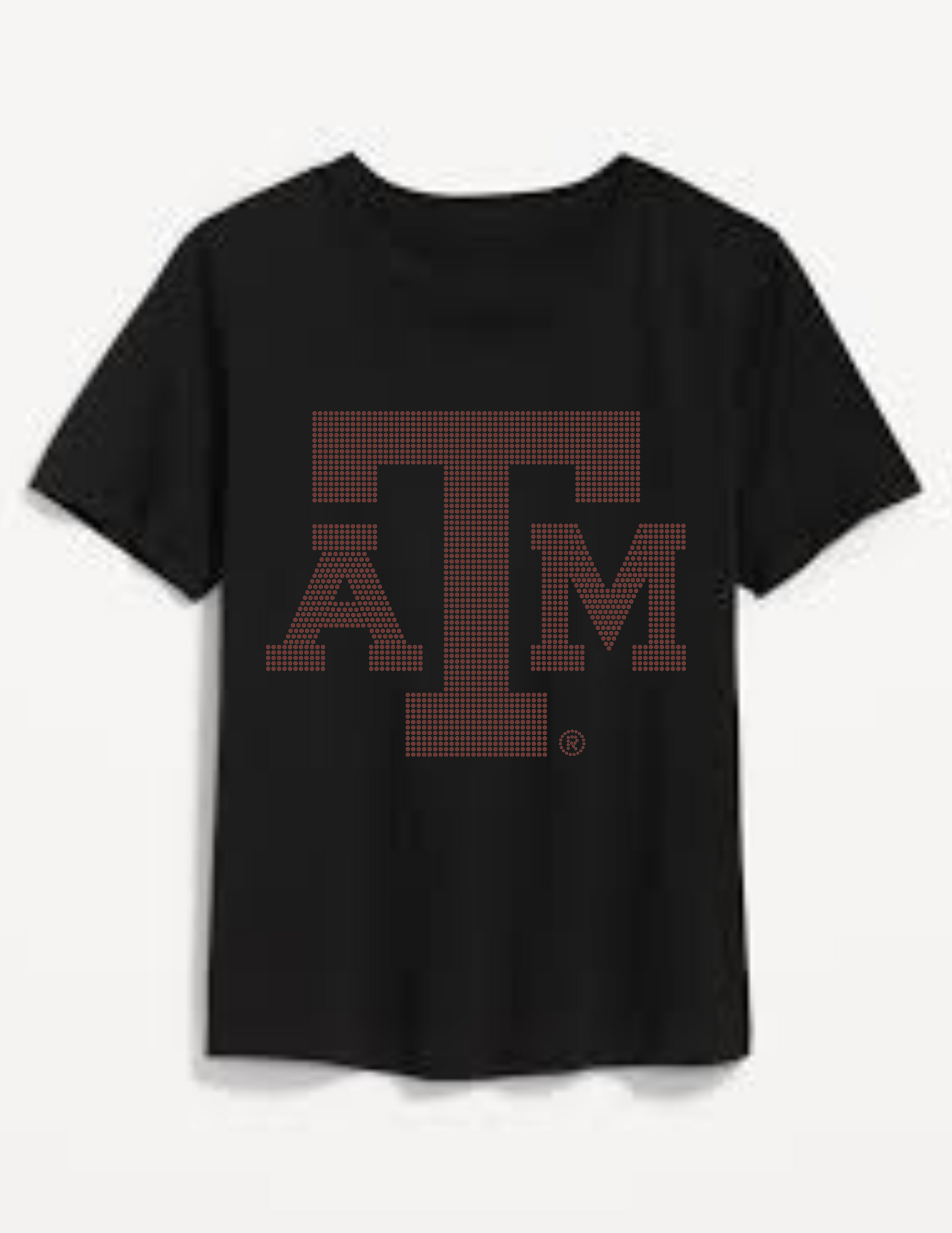 Licensed Game Day T-Shirt, Crewneck Black, Texas A&M Logo