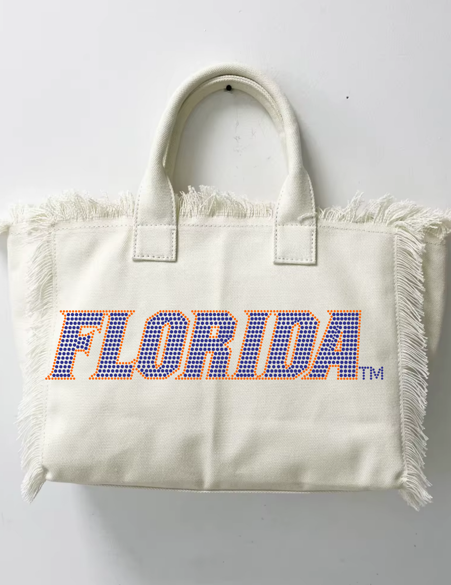 White Canvas Tote Bag, Univ of Florida Script
