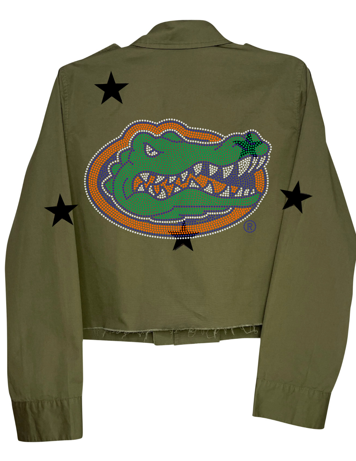 Licensed Game Day Shacket, Army Green, Univ of Florida Gator