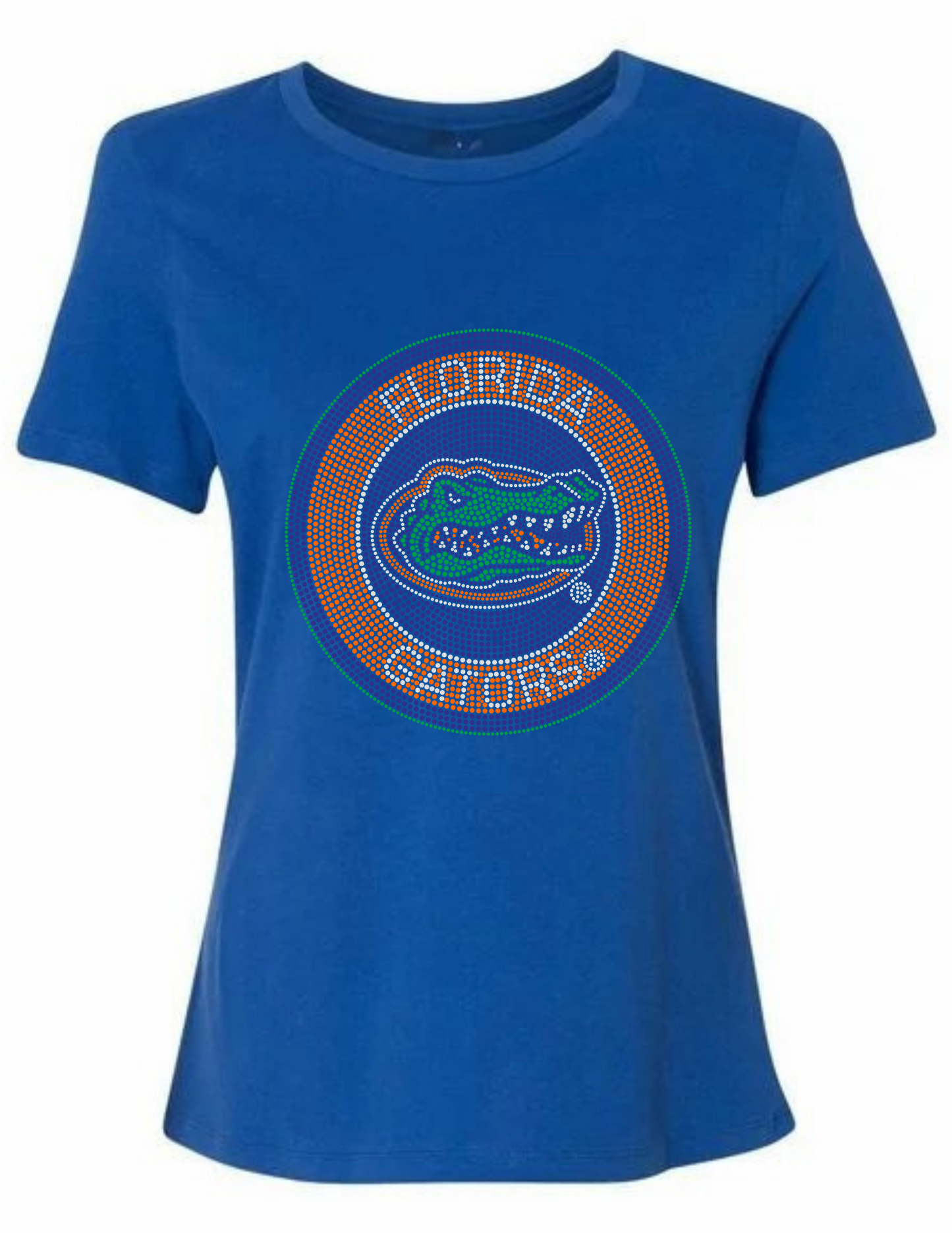 Licensed Game Day T-Shirt, Crewneck Royal Blue, Circle Univ of Florida Gators