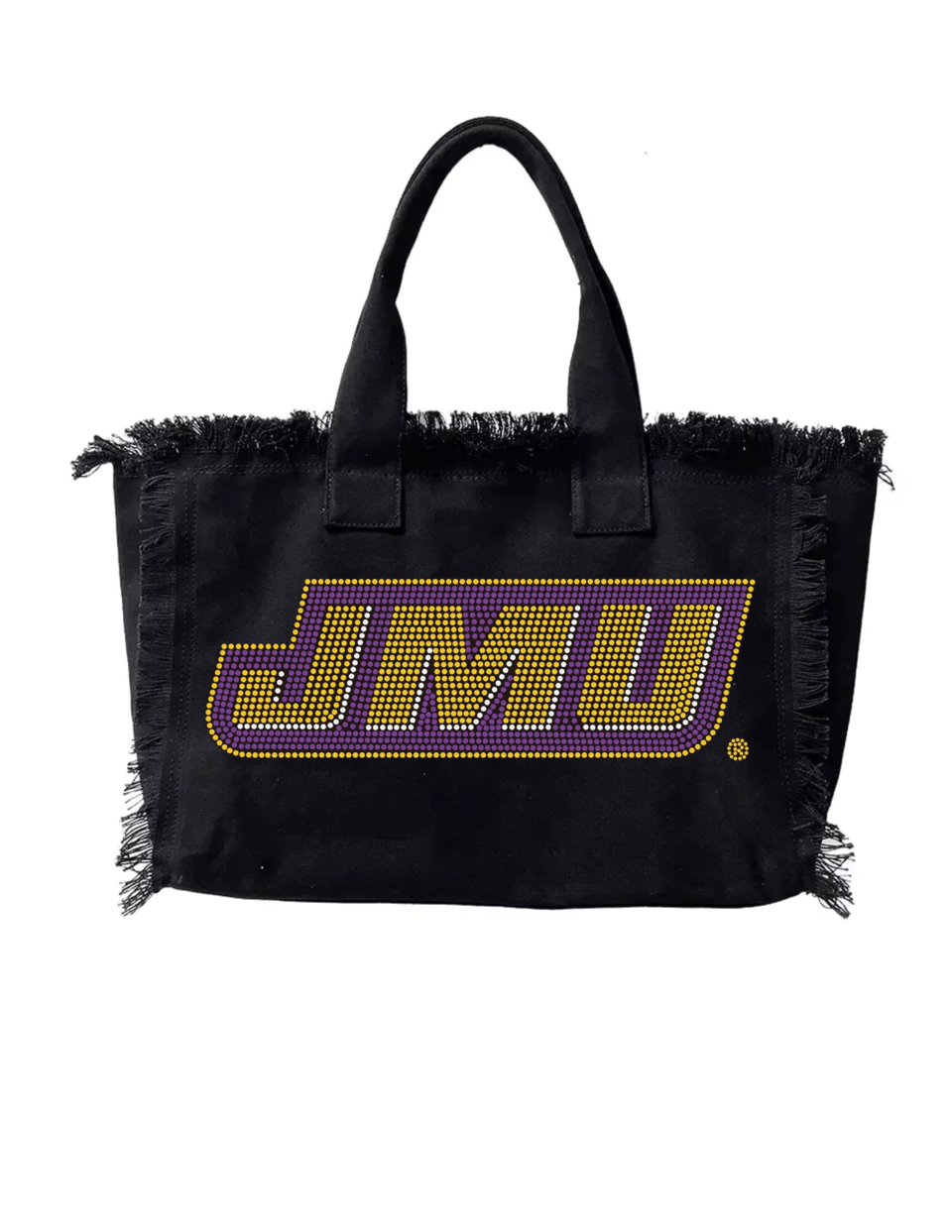 Black Canvas Tote Bag, JMU Logo