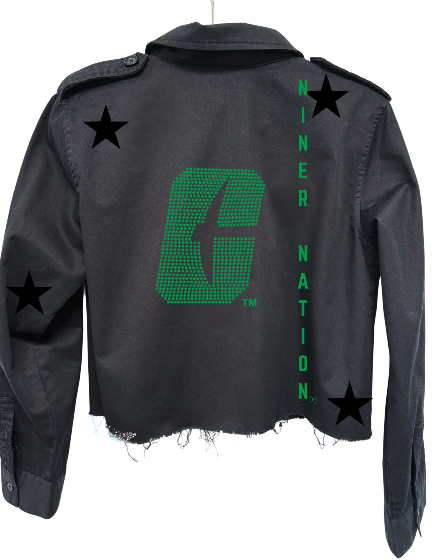Licensed Game Day Shacket, Black, Univ of N Carolina Charlotte Large C Niner Nation
