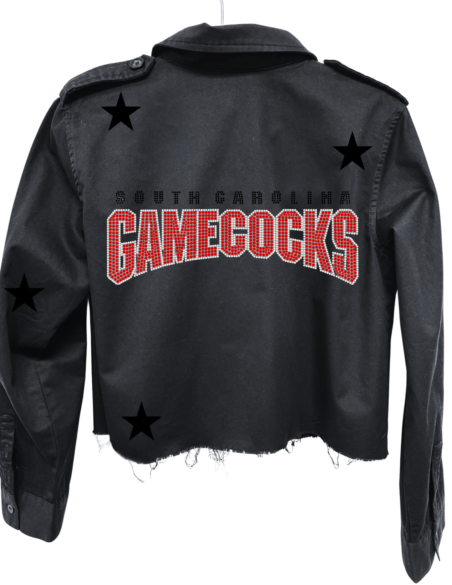 Licensed Game Day Shacket, Black, Univ of South Carolina Gamecocks Script