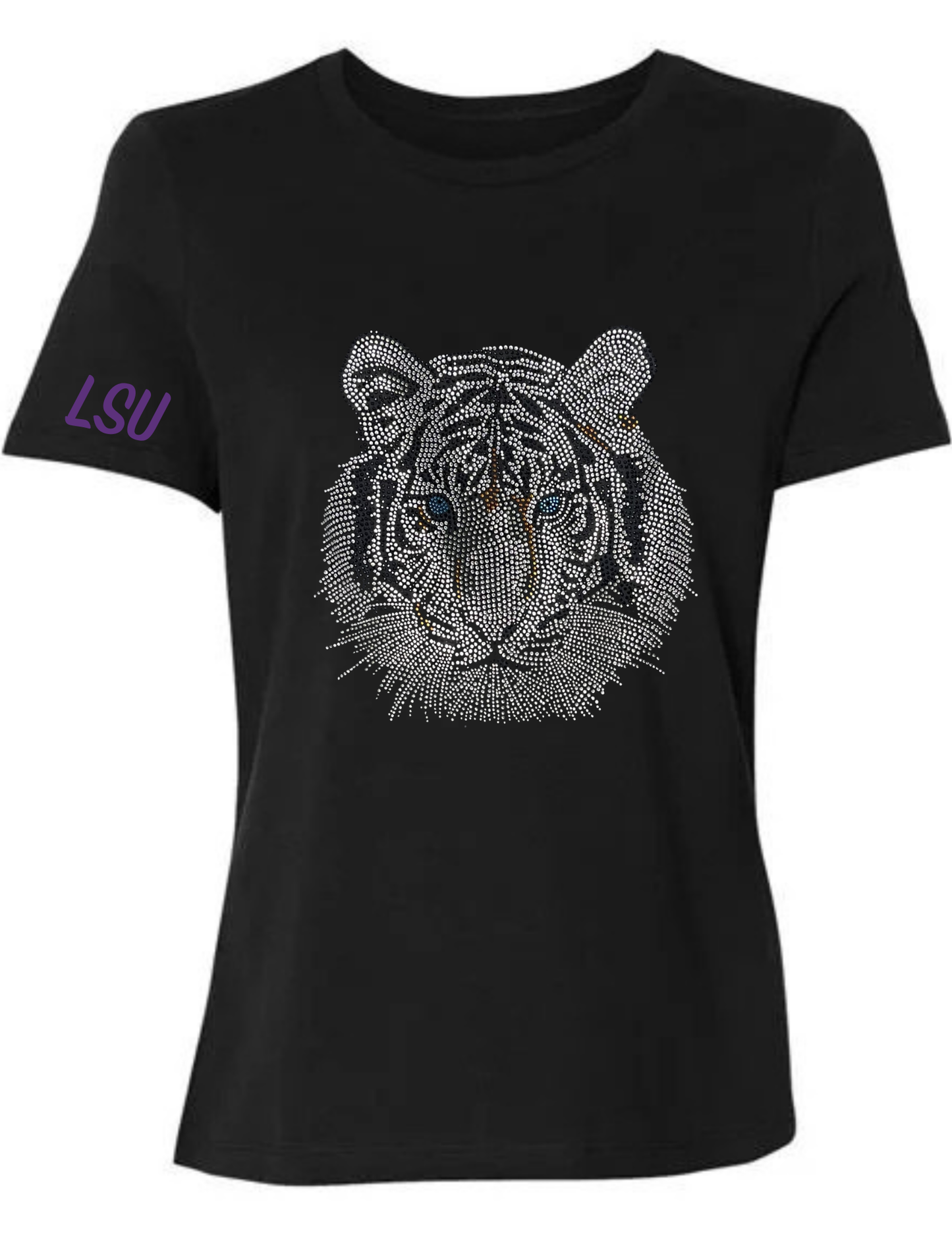 Game Day T-Shirt, Black,LSU Silver Tiger Face