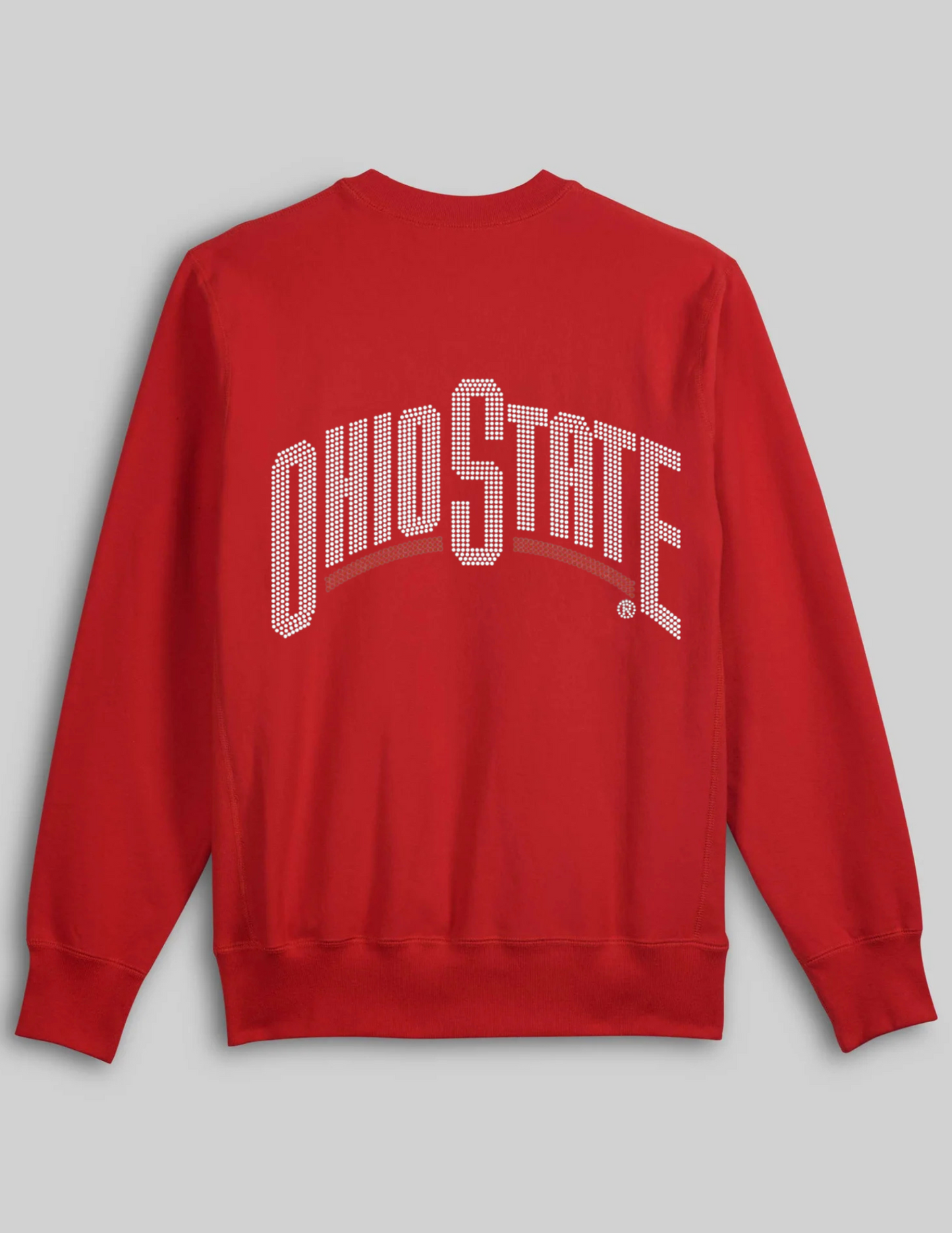 Licensed Game Day Sweatshirt, Red, Ohio State Curve White