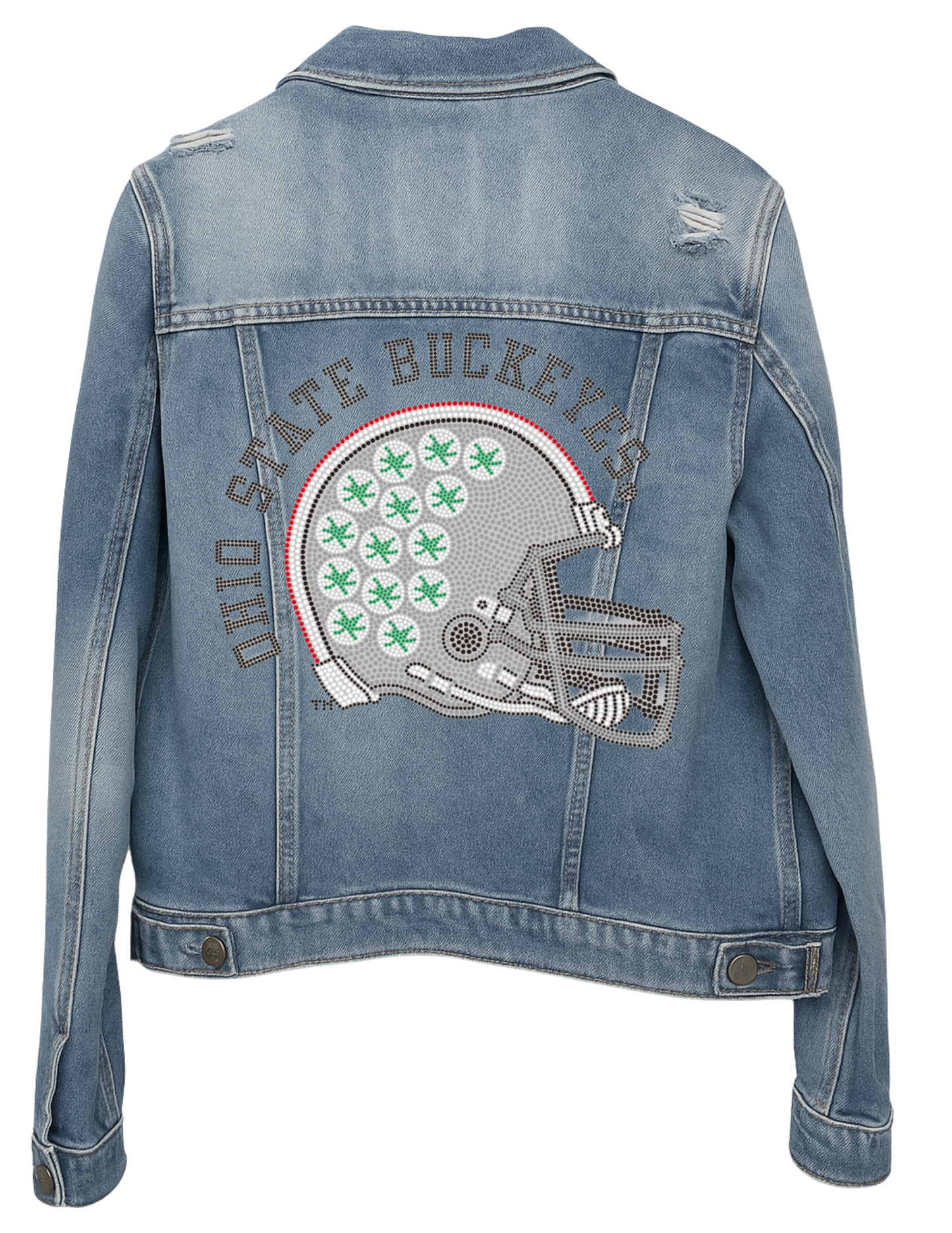 Licensed Game Day Jacket, Blue Denim, Ohio State Buckeyes Helmet
