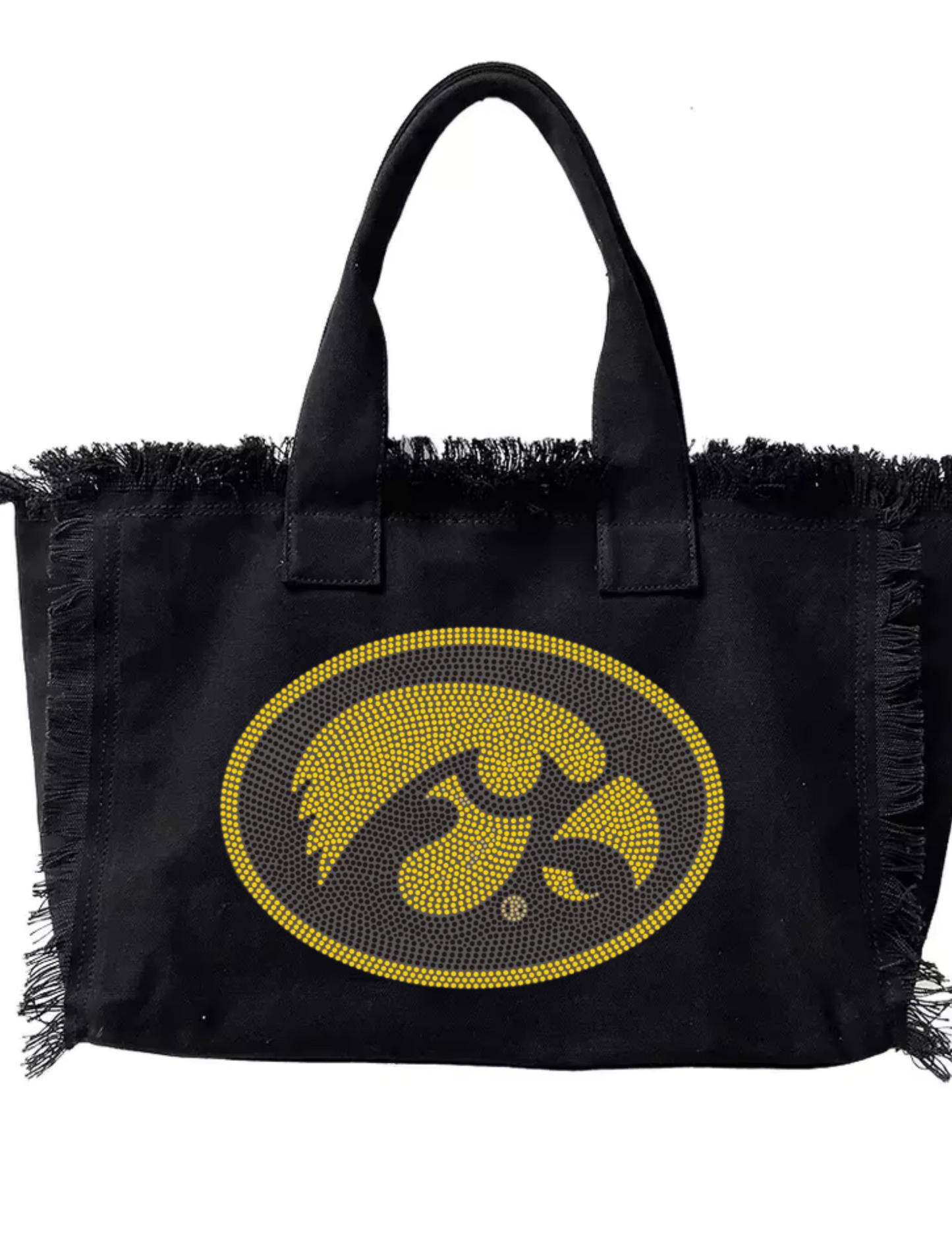 Licensed Game Day Tote, Black, Univ of Iowa Oval Tigerhawk
