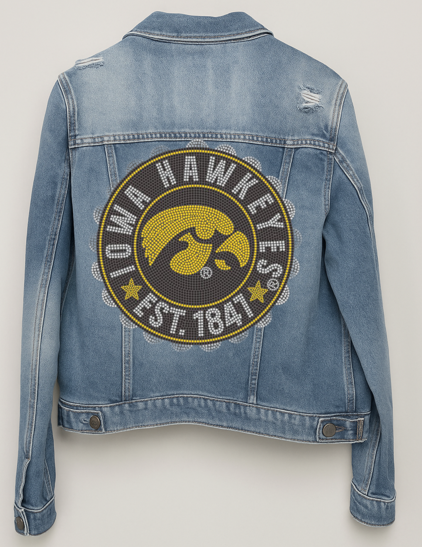 Licensed Game Day Jacket, Blue Denim, Univ of Iowa Est 1841