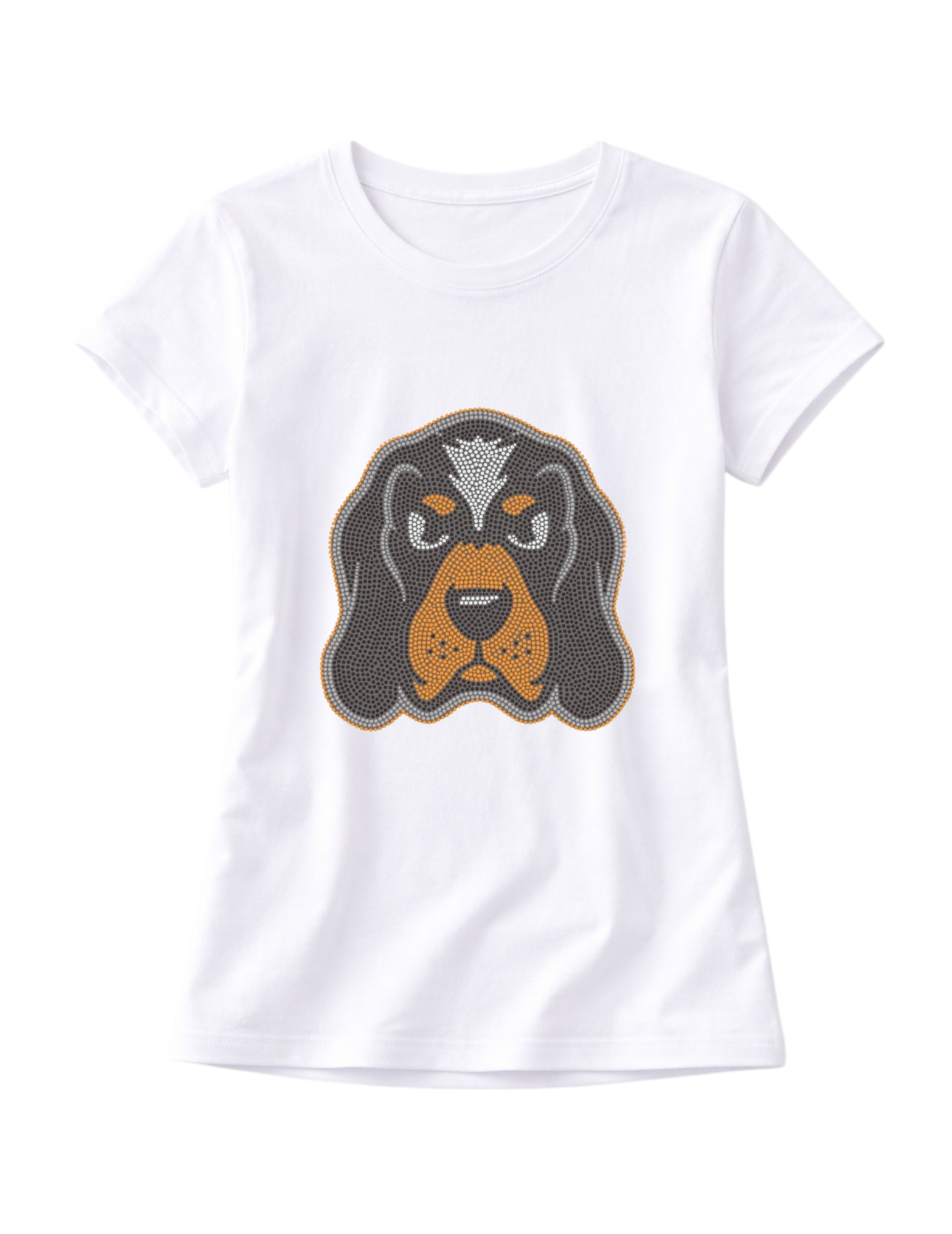 Tennessee Vols Smokey White Crewneck Short Sleeve T-Shirt
