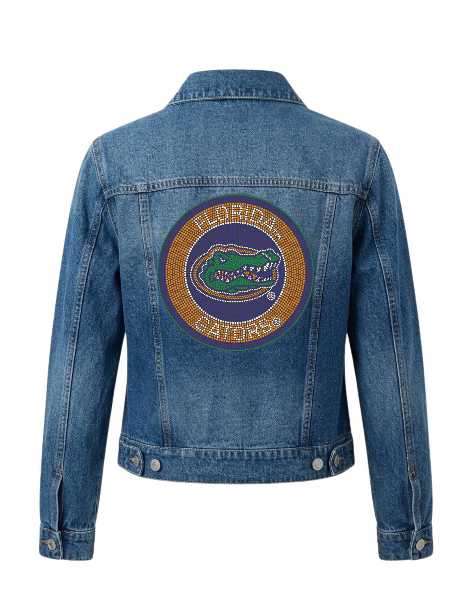 University of Florida Gators Circle Decal Blue Denim Jacket