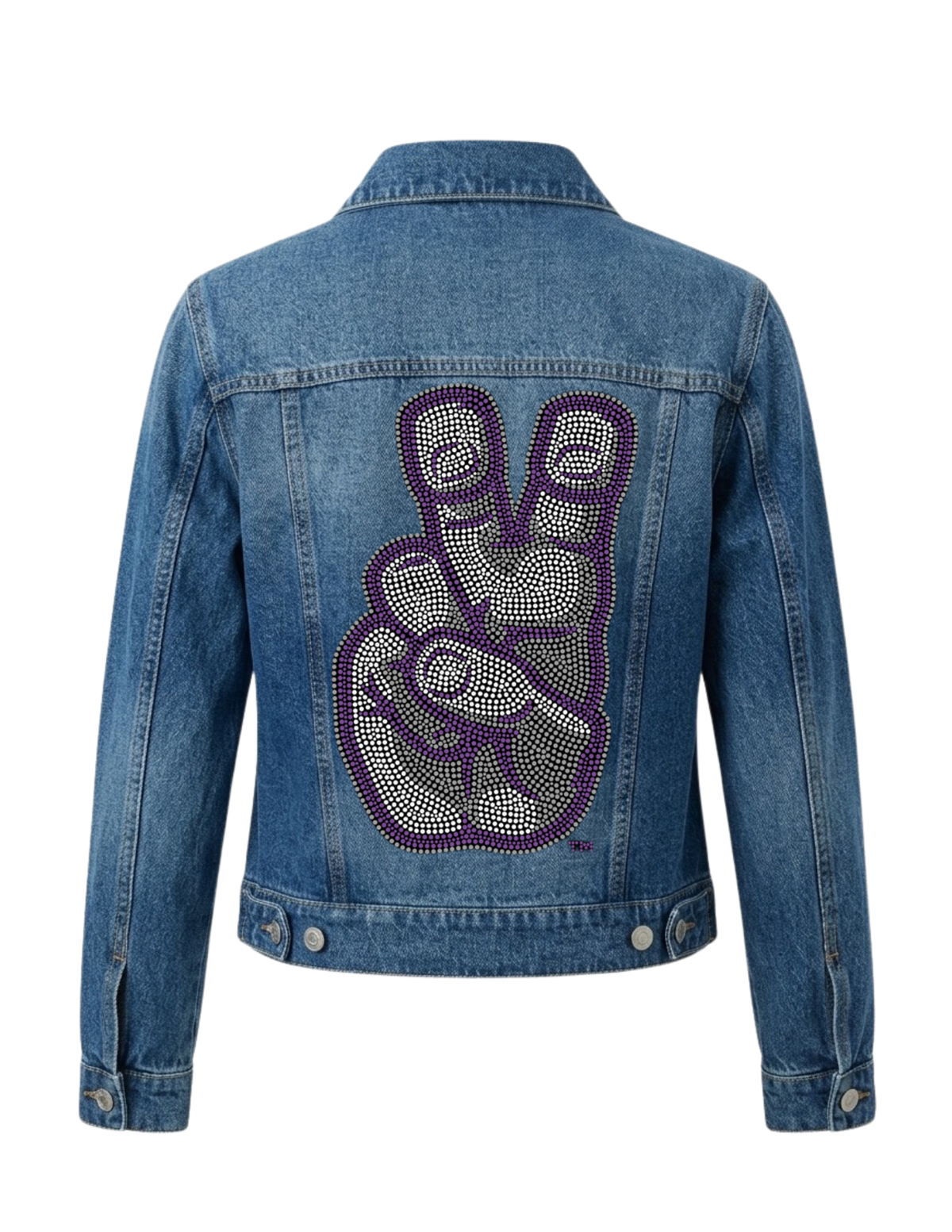TCU Hand Mark Blue Denim Jacket