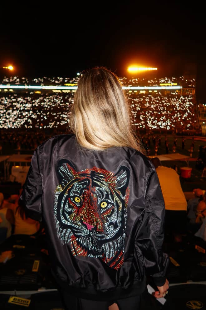 Jacket, Black Bomber, Tiger Face