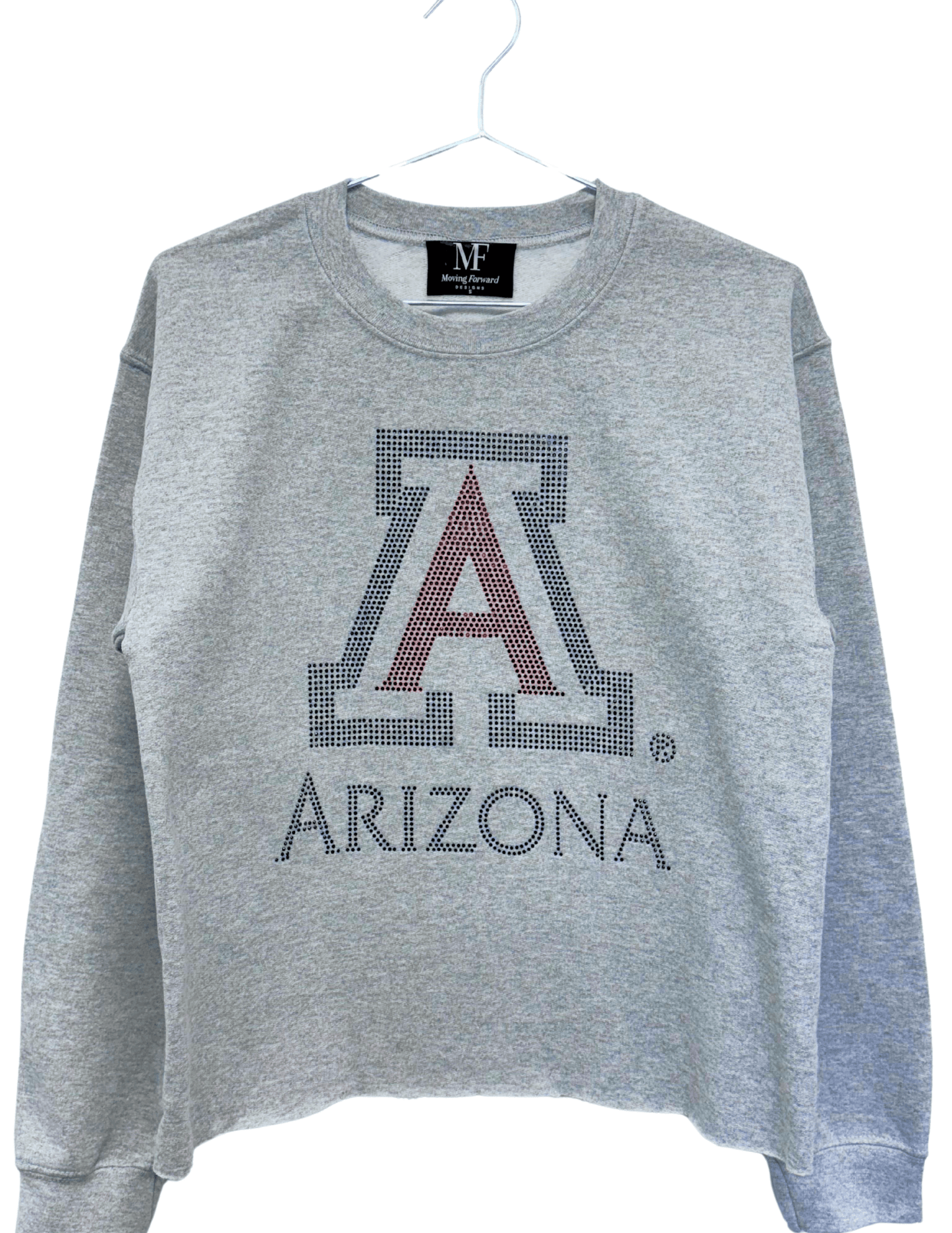 Licensed Game Day Sweatshirt, Crewneck Lt Grey, Univ of Arizona Block A
