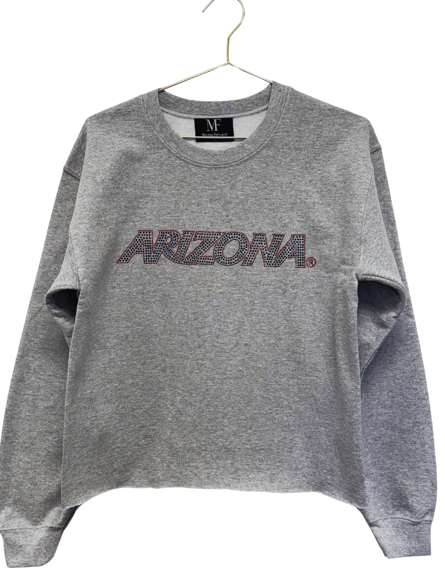 Licensed Game Day Sweatshirt, Crewneck Lt Grey, Univ of Arizona Script