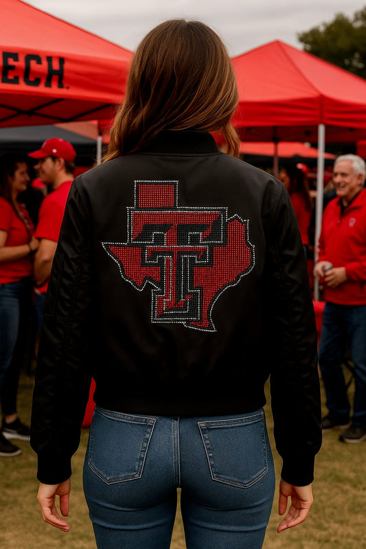 Licensed Game Day, Bomber Black, Texas Tech TT State w/ Wreck Em on arm