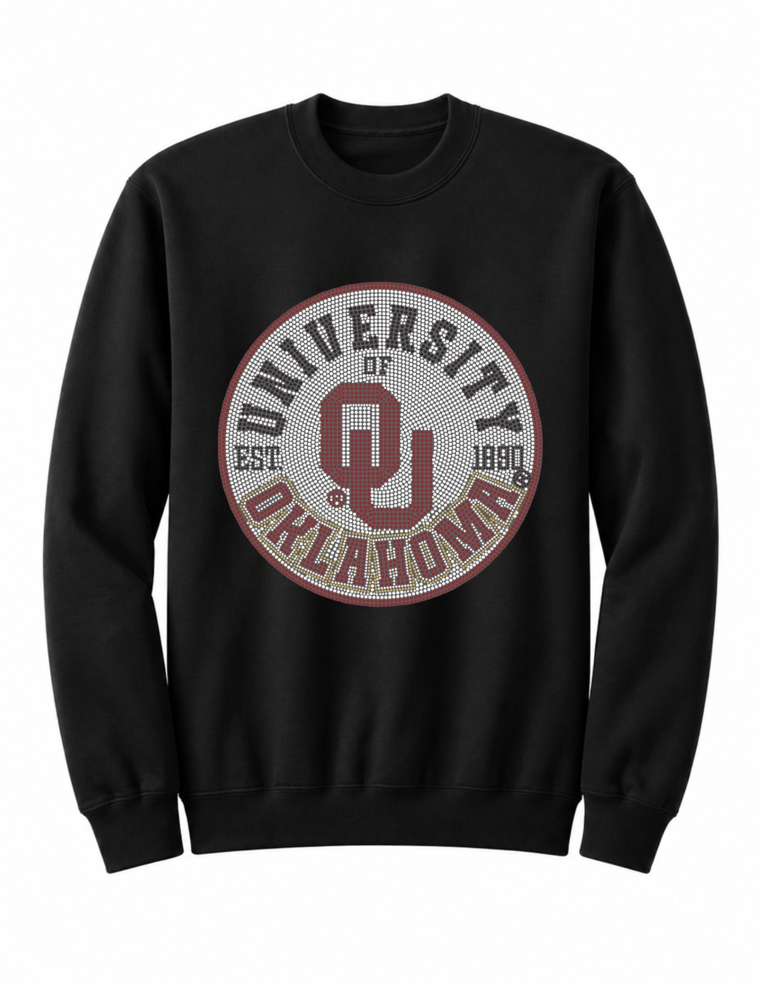University of Oklahoma EST. 1890 Circle White Black Sweatshirt