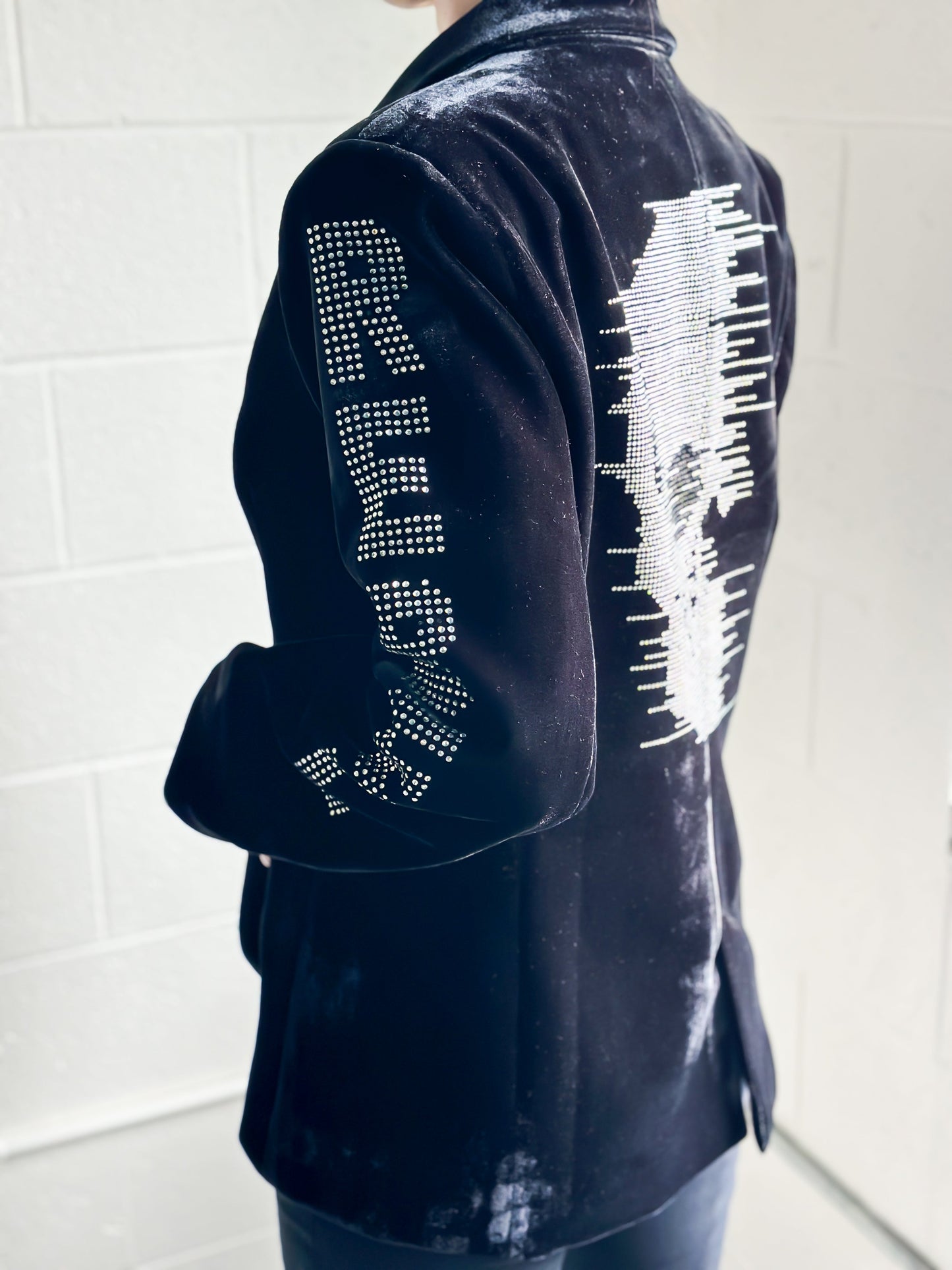 Rebel & Skull Black Velvet Blazer