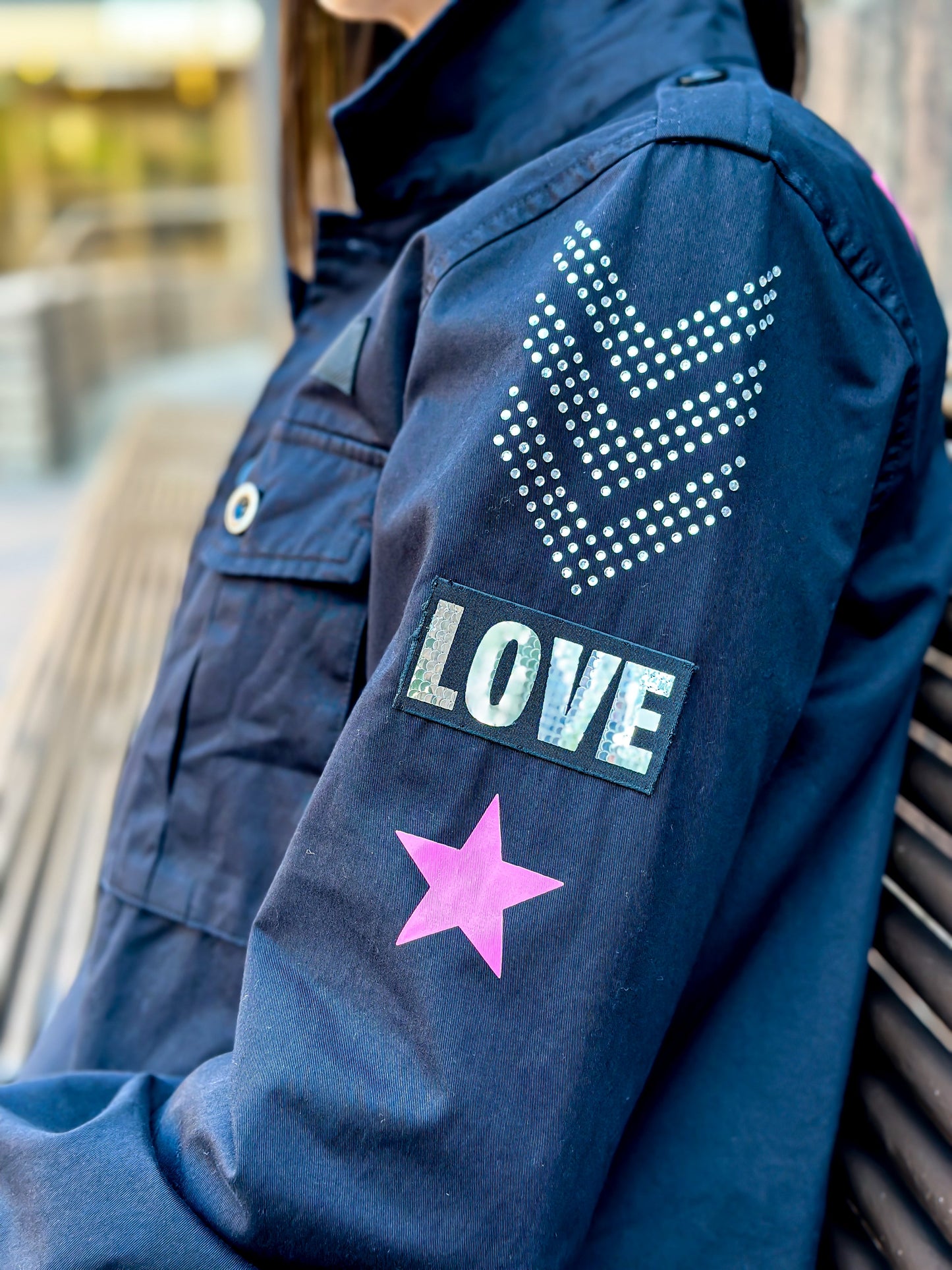 Love Military Black Army Shacket