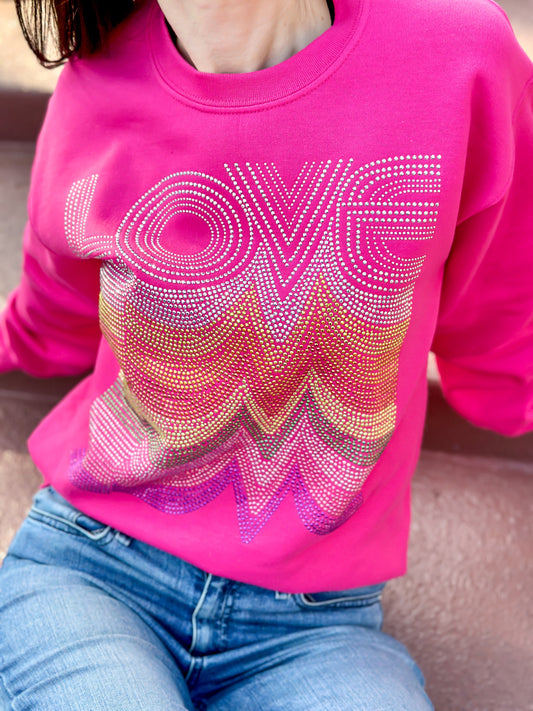 Sweatshirt, Crewneck Pink, Love Repeater
