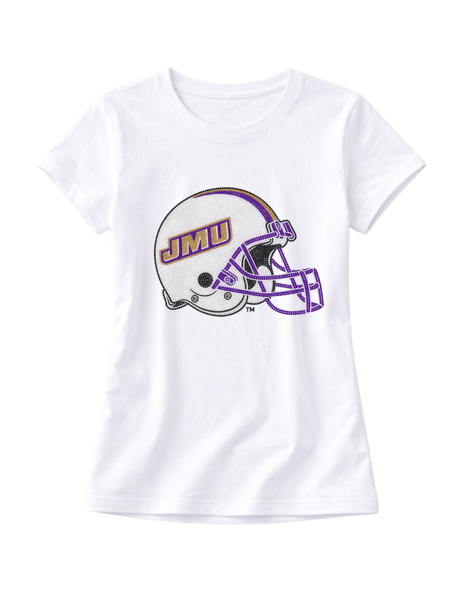 James Madison Helmet White Crewneck T-Shirt
