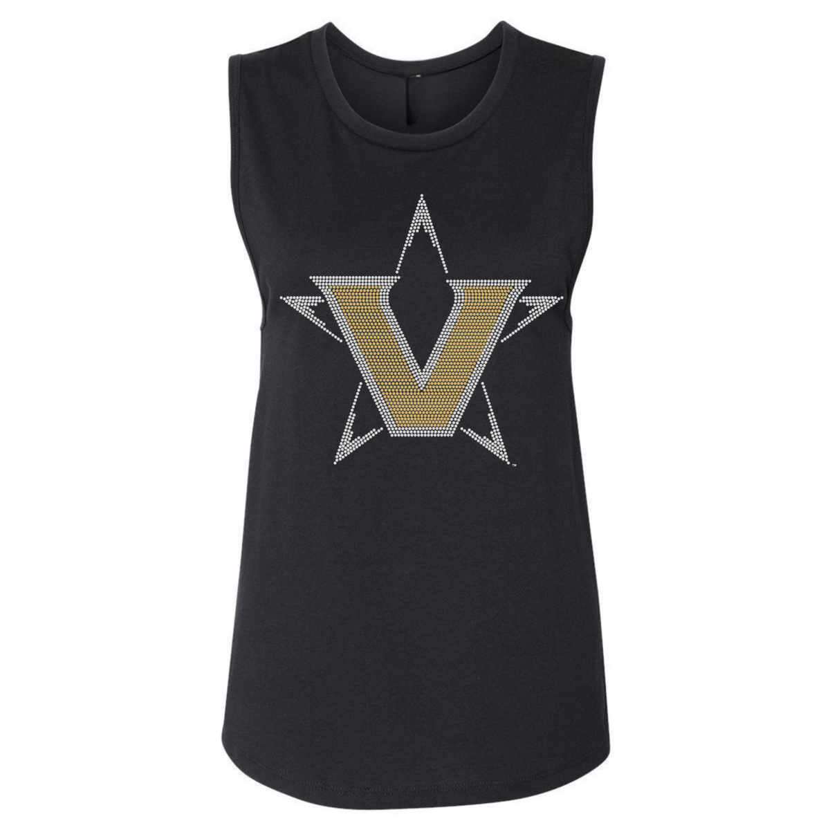 Vanderbilt University Star V Black Tank Top