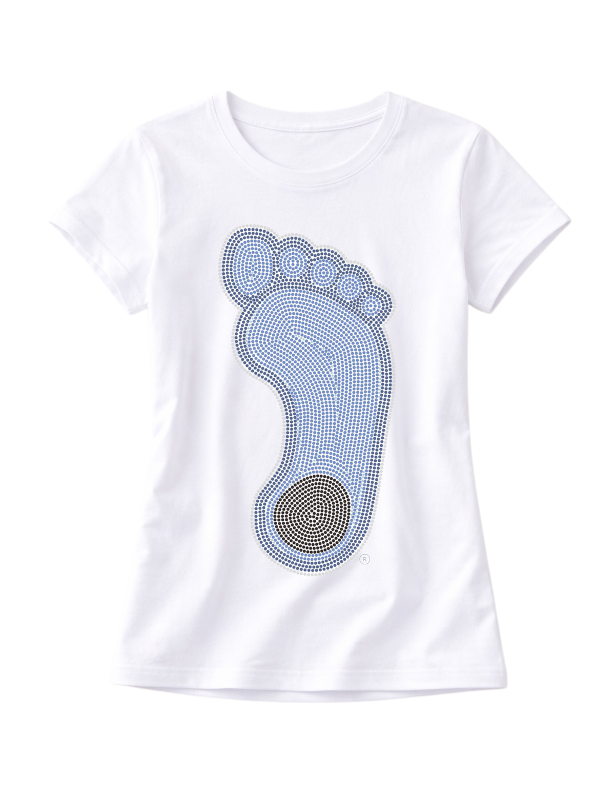 University of North Carolina Tar Heel Foot White Crewneck T-Shirt