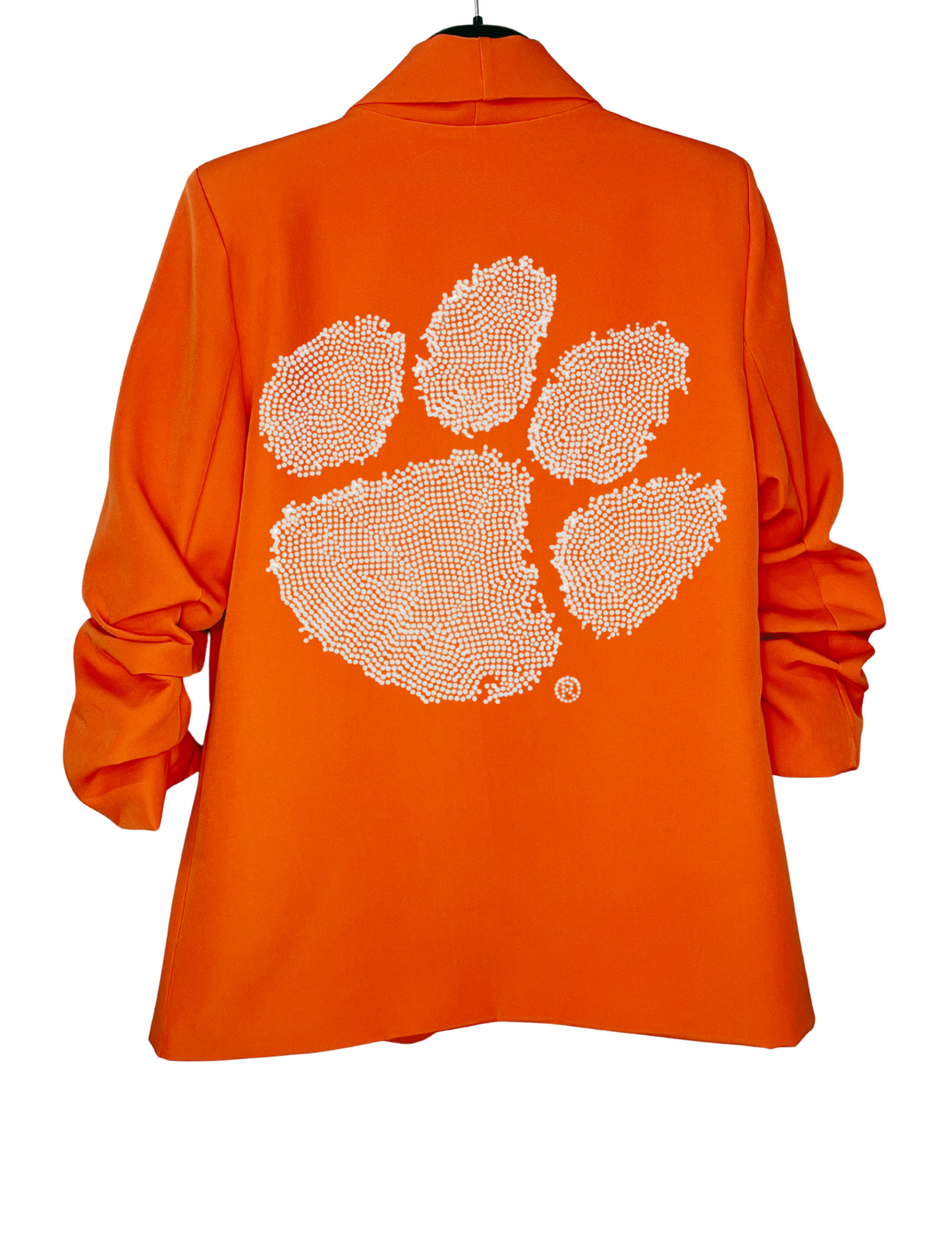 Licensed Game Day, Orange Blazer, Clemson Large White Paw