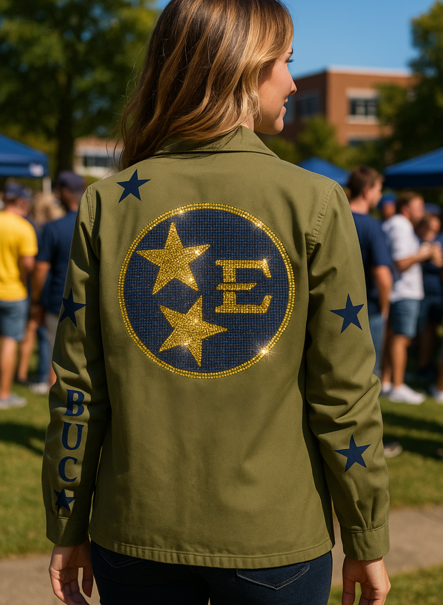 Licensed Game Day Shacket, Army Green, East Tennessee Circle