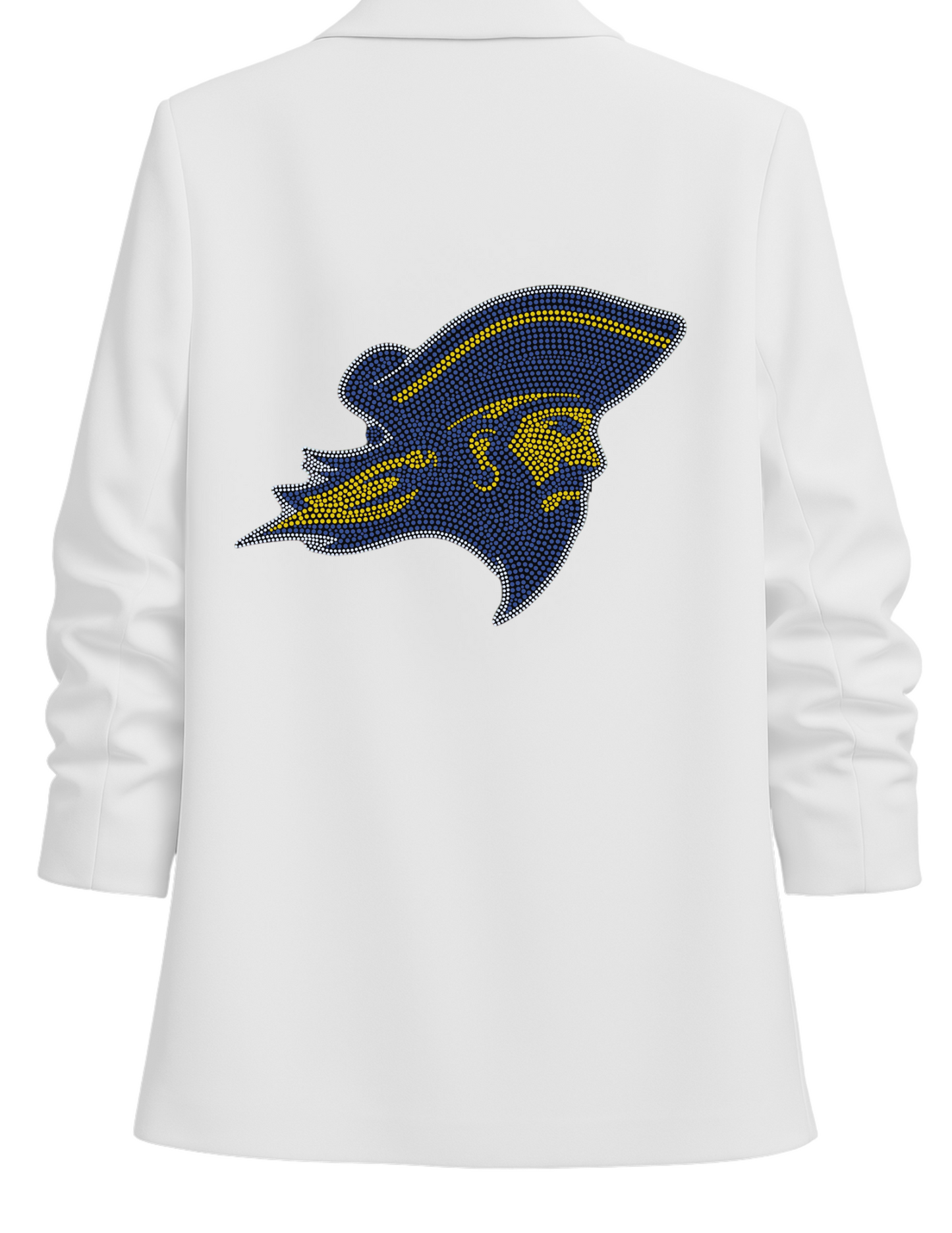 Licensed Game Day Blazer, White Ruched, East Tennessee State Bucky