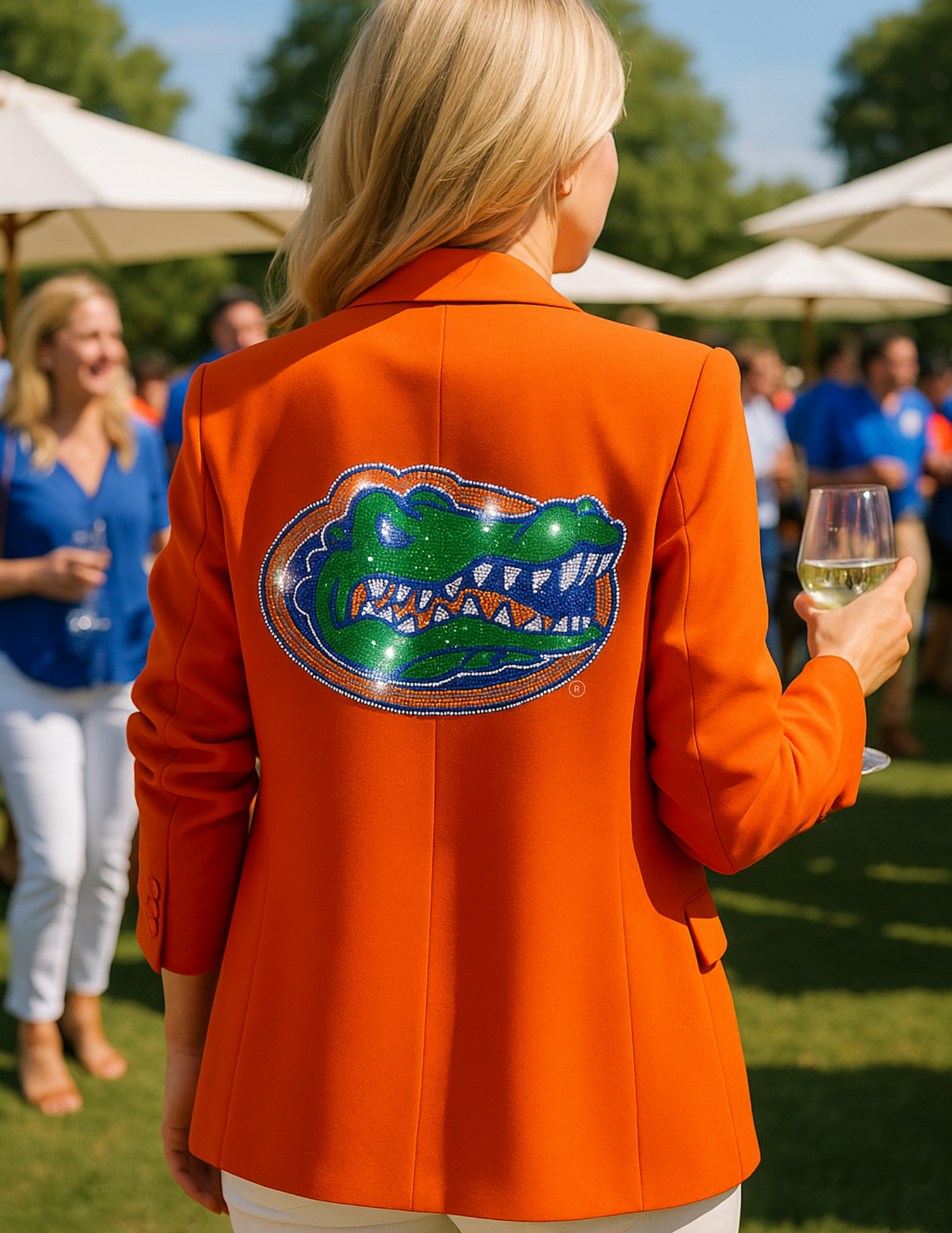 Licensed Game Day, Orange Blazer, Univ of Florida Gator