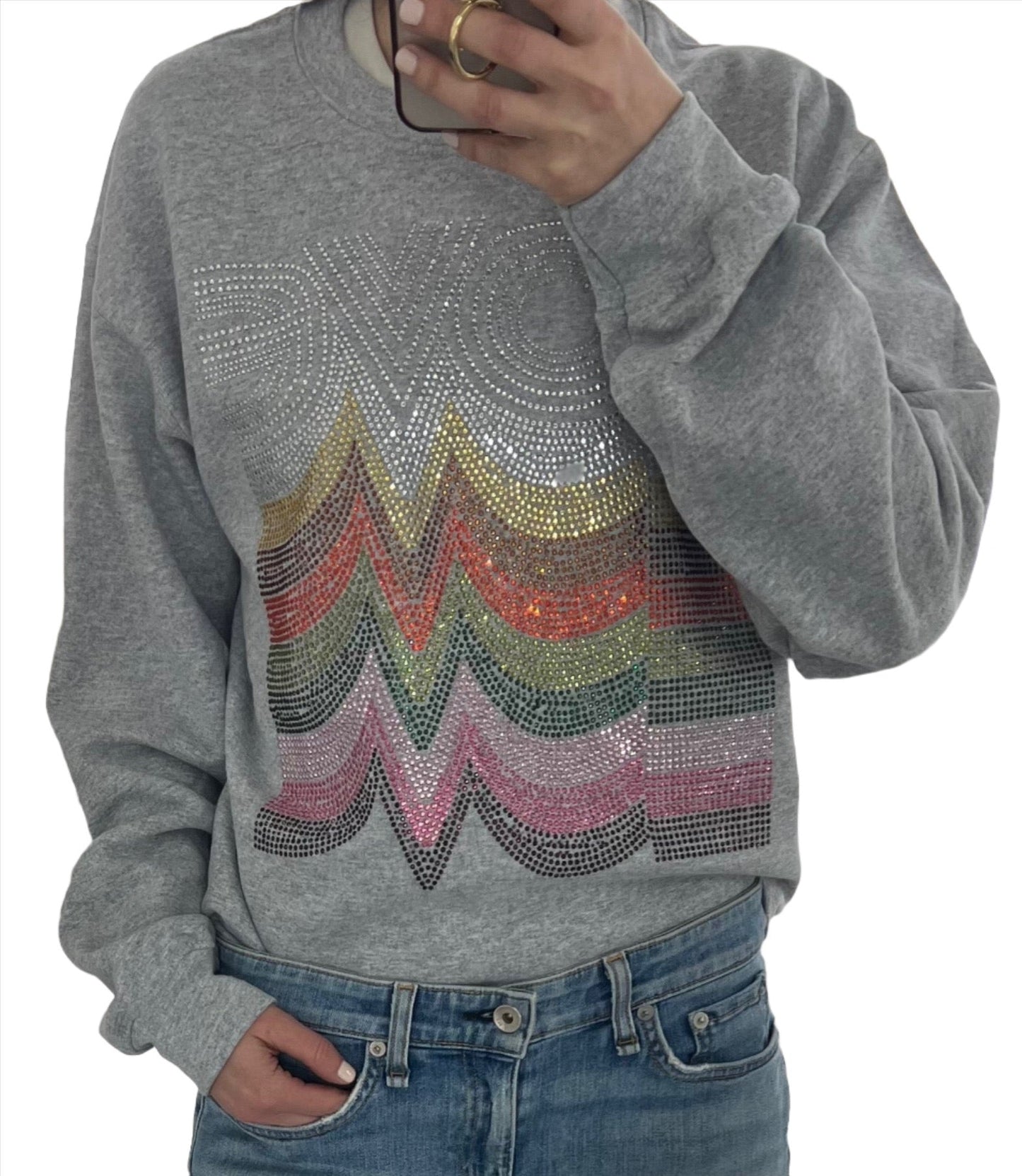 Sweatshirt, Crewneck Gray, Love Repeater