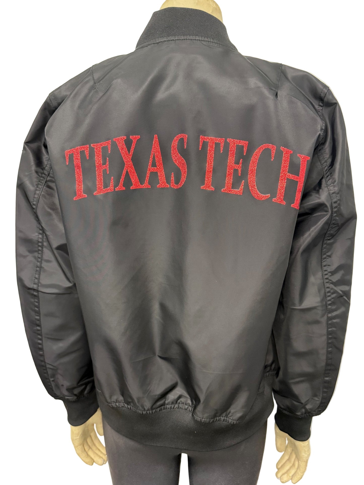 Licensed Game Day, Bomber Black, Texas Tech and Rhinestone TT on front
