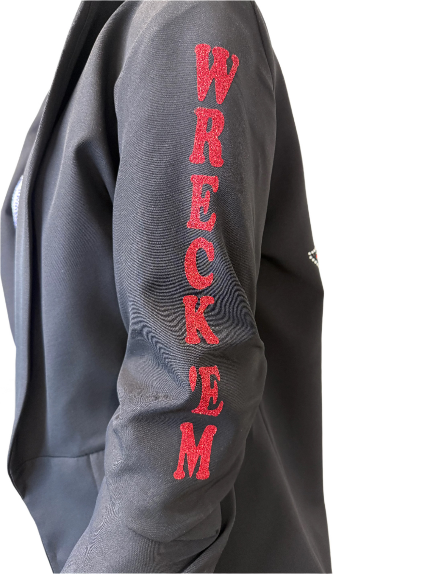 Licensed Game Day Blazer, Ruched Black, Texas Tech TT State Wreck Em Tech