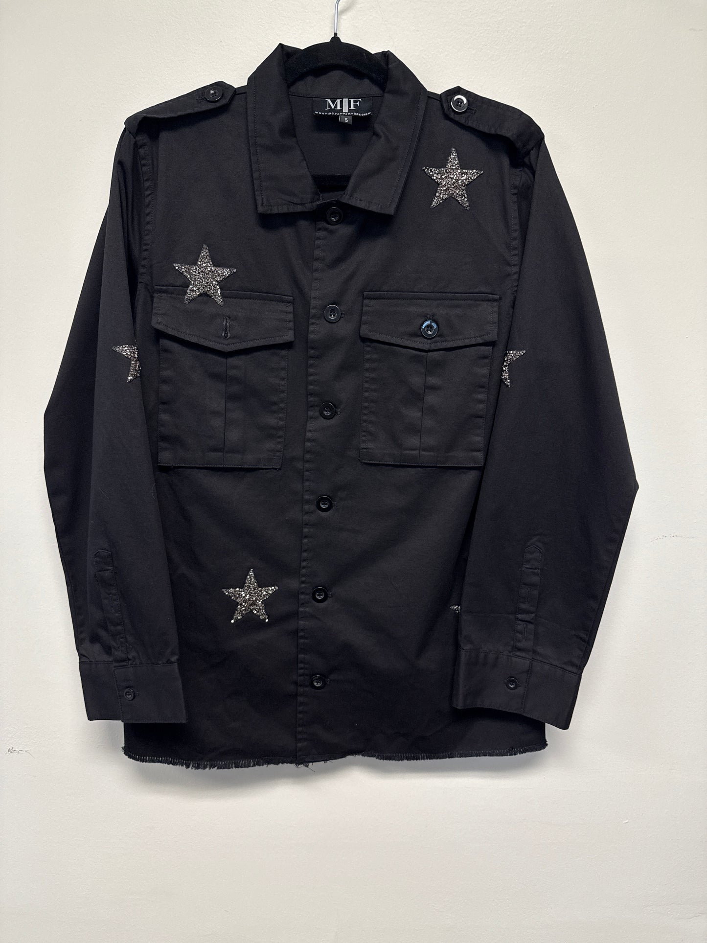 Shacket, Army Black, Gunmetal Queen Bee & Stars