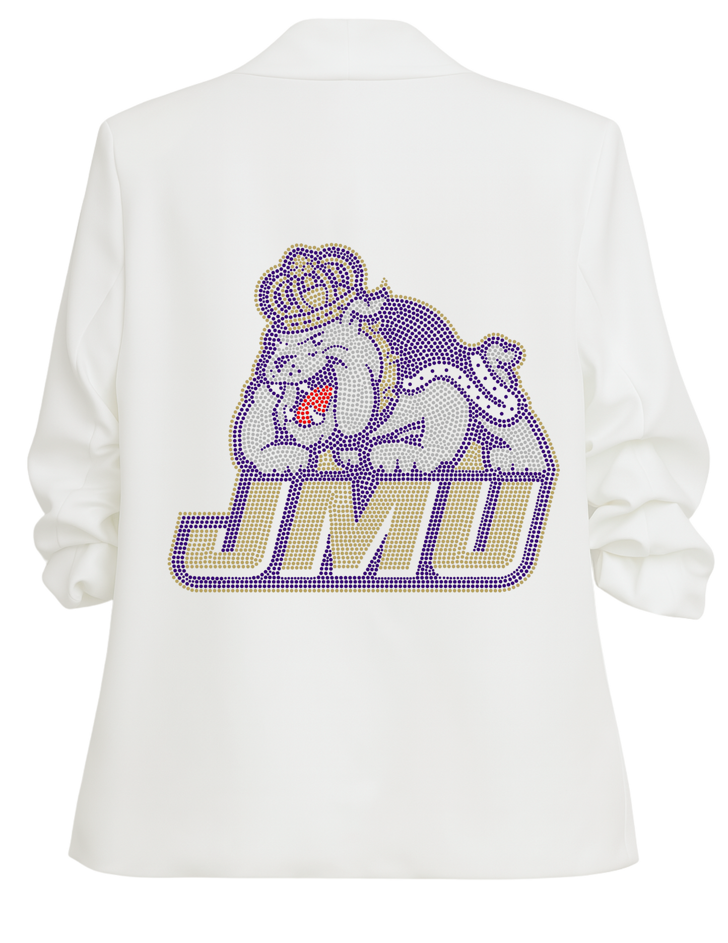 Licensed Game Day, White Blazer, JMU Duke