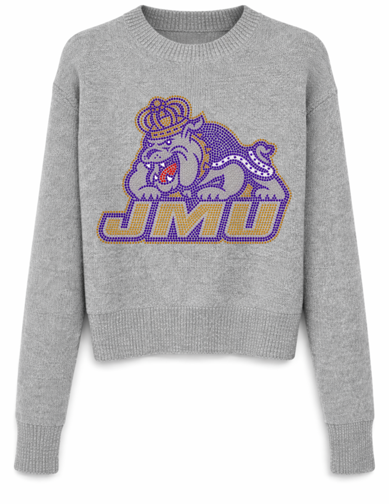 James Madison Duke Gray Crewneck Sweater