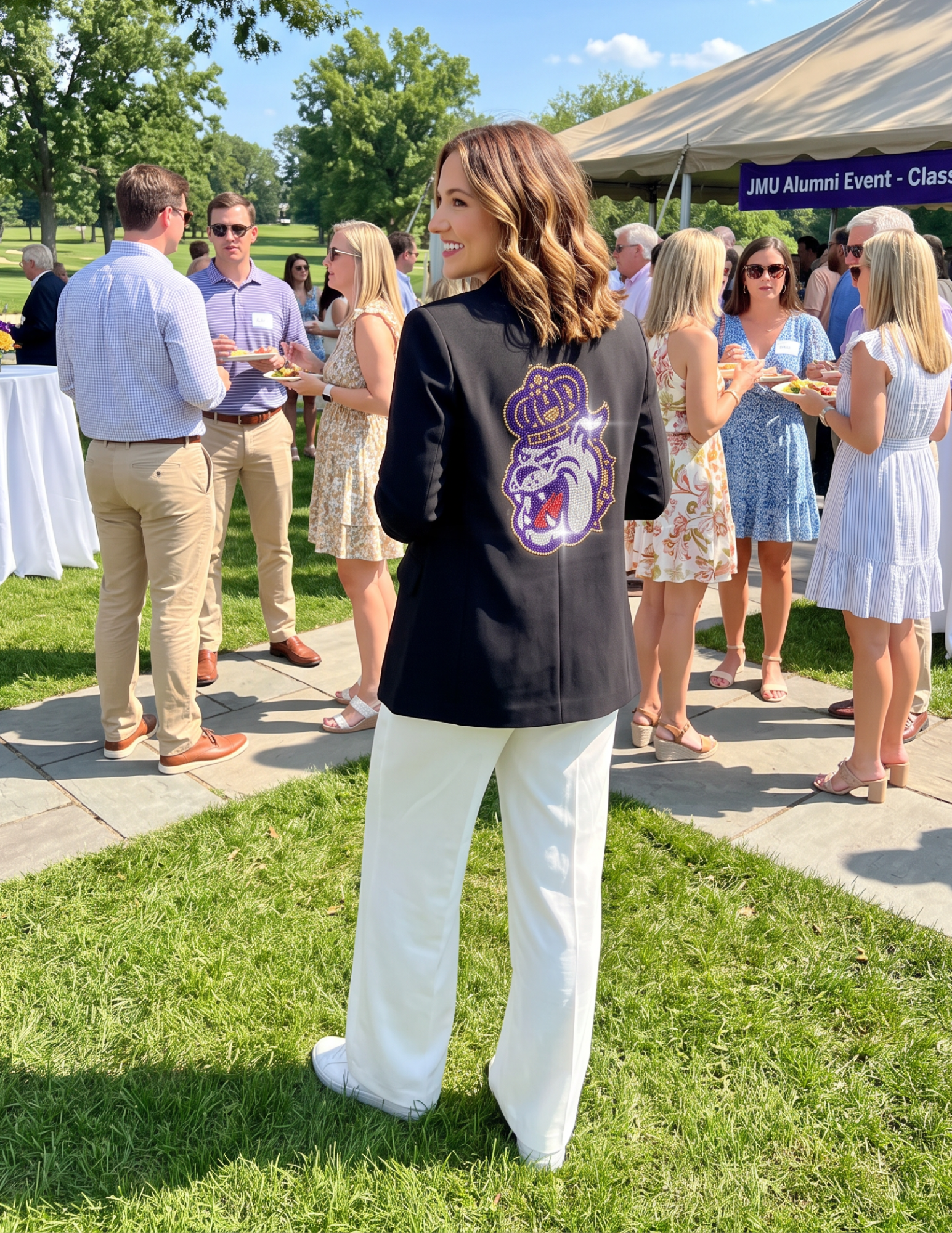James Madison Duke Black Ruched Blazer