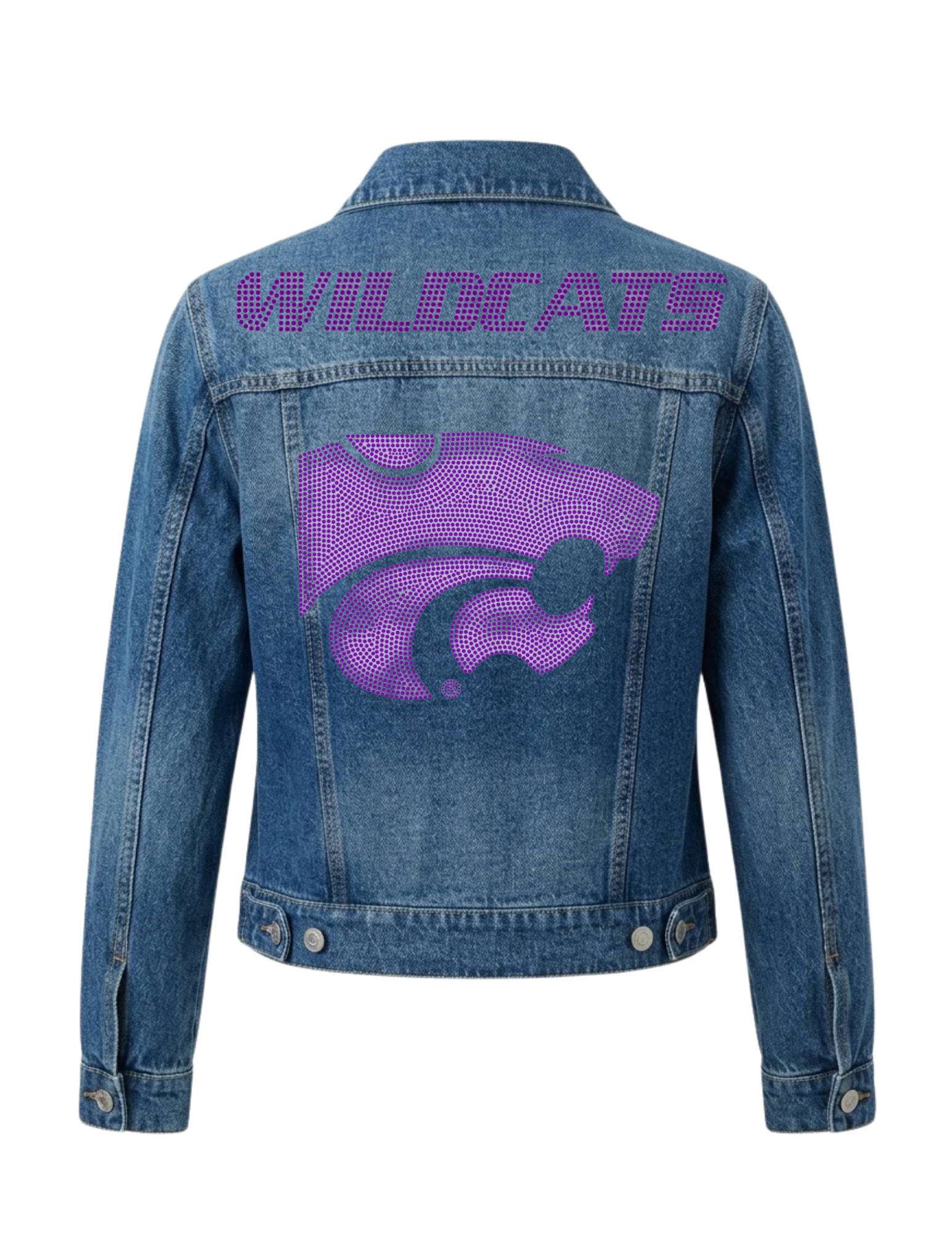 Kansas State Wildcats Powercat Blue Denim Jacket