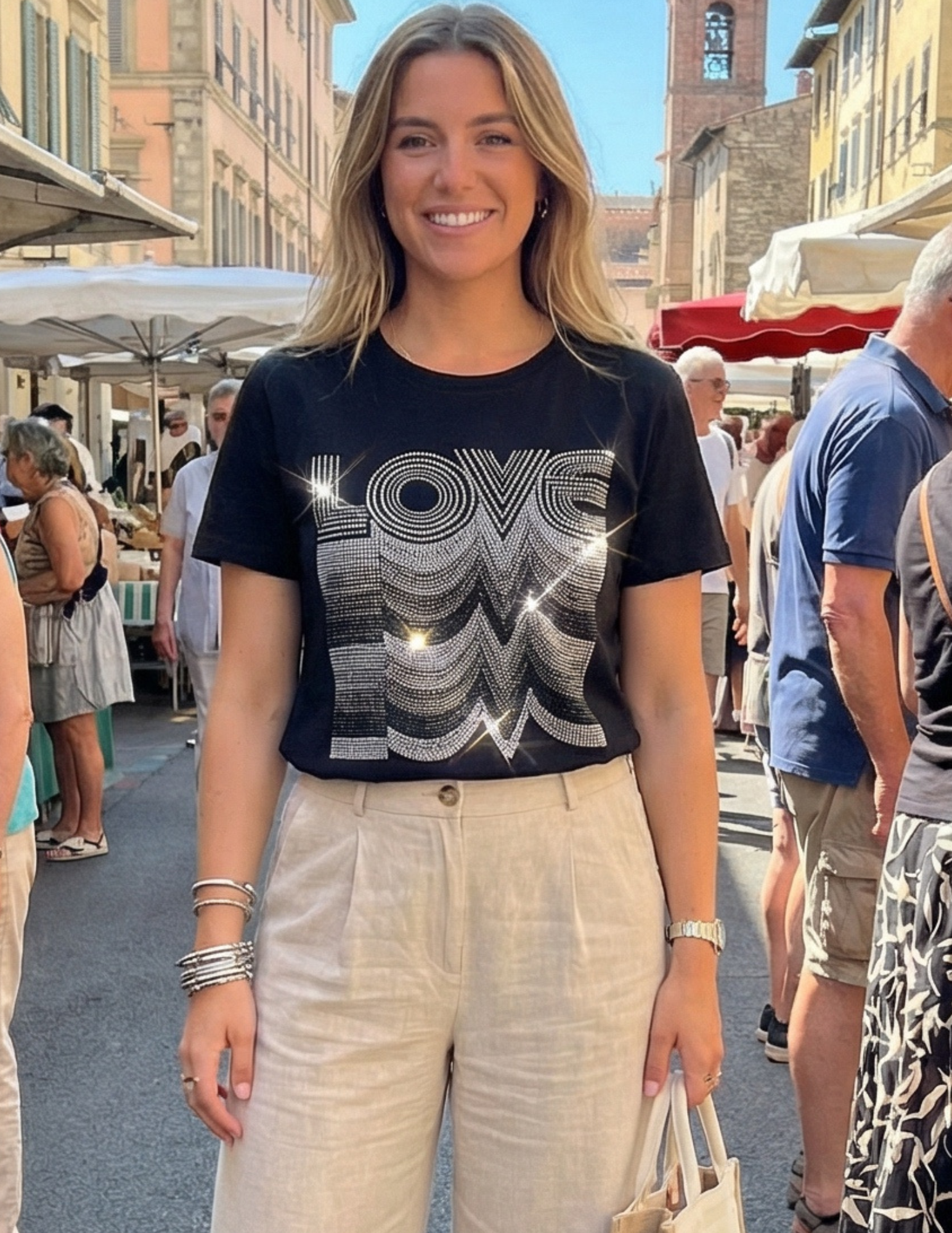 Gunmetal Love Repeater Short Sleeve Black T-Shirt