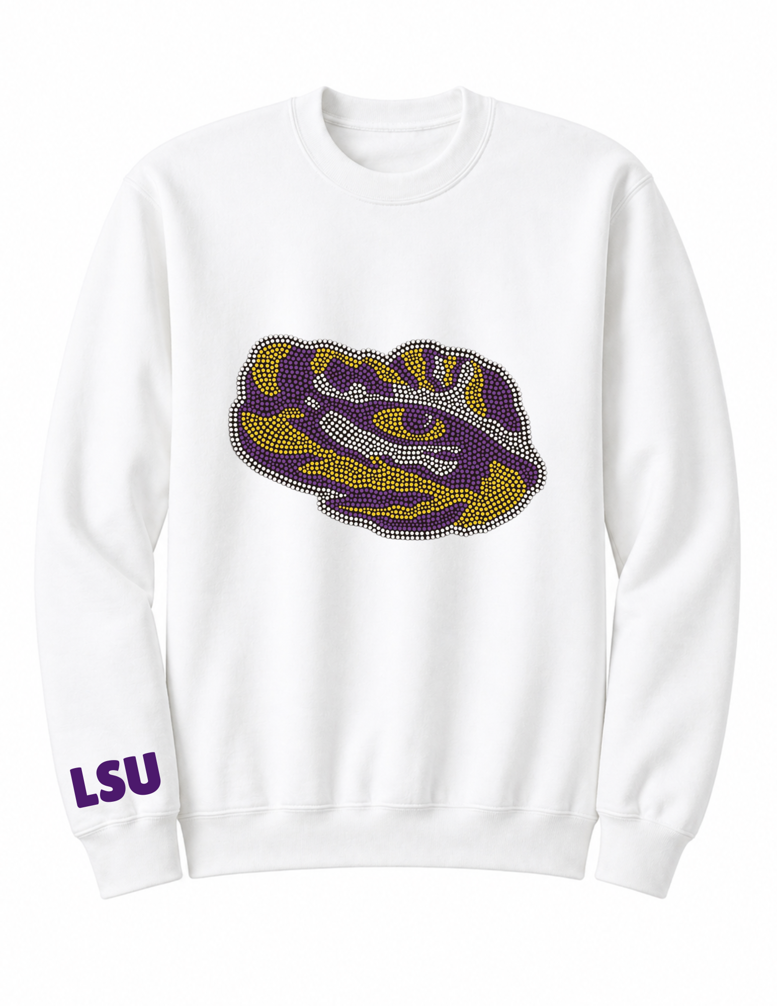 LSU Tiger Eye White Crewneck Sweatshirt