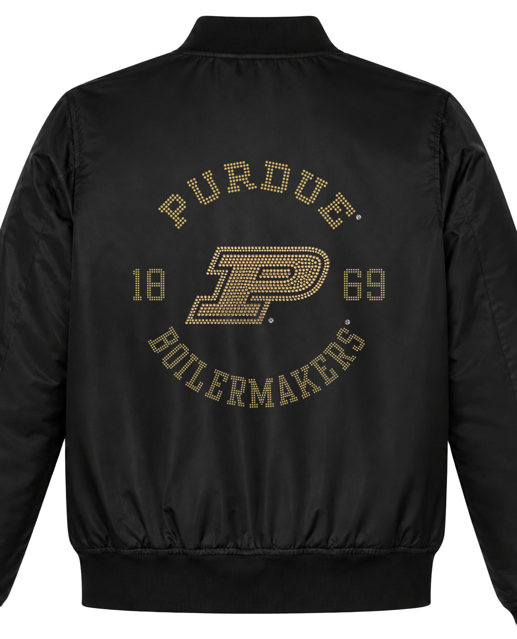 Purdue University Boilermakers EST Black Bomber Jacket